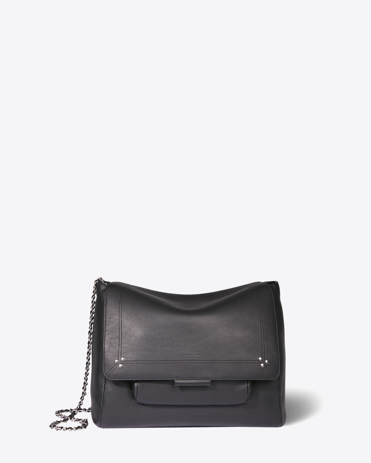 Image du produit Jérôme Dreyfuss Sac Lulu XL – Cuir Veau Noir Silver  - 4