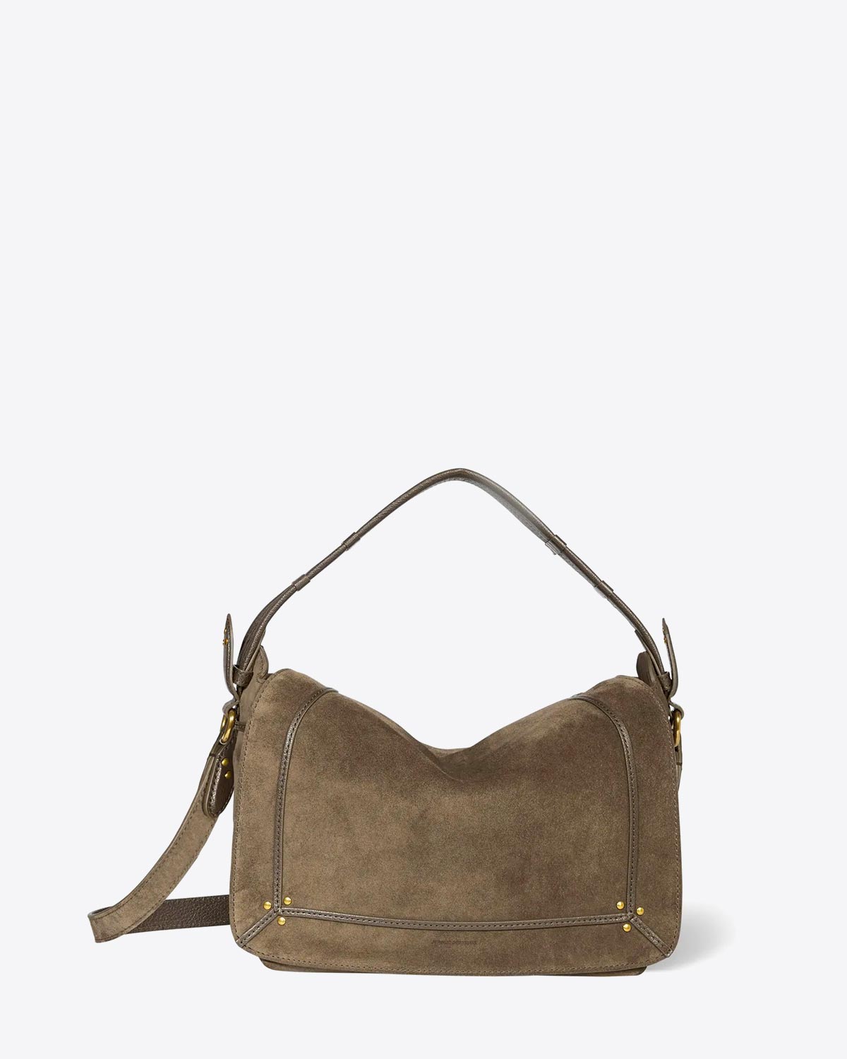 Jérôme Dreyfuss Sac Pepito M – Cuir Suédé Savane