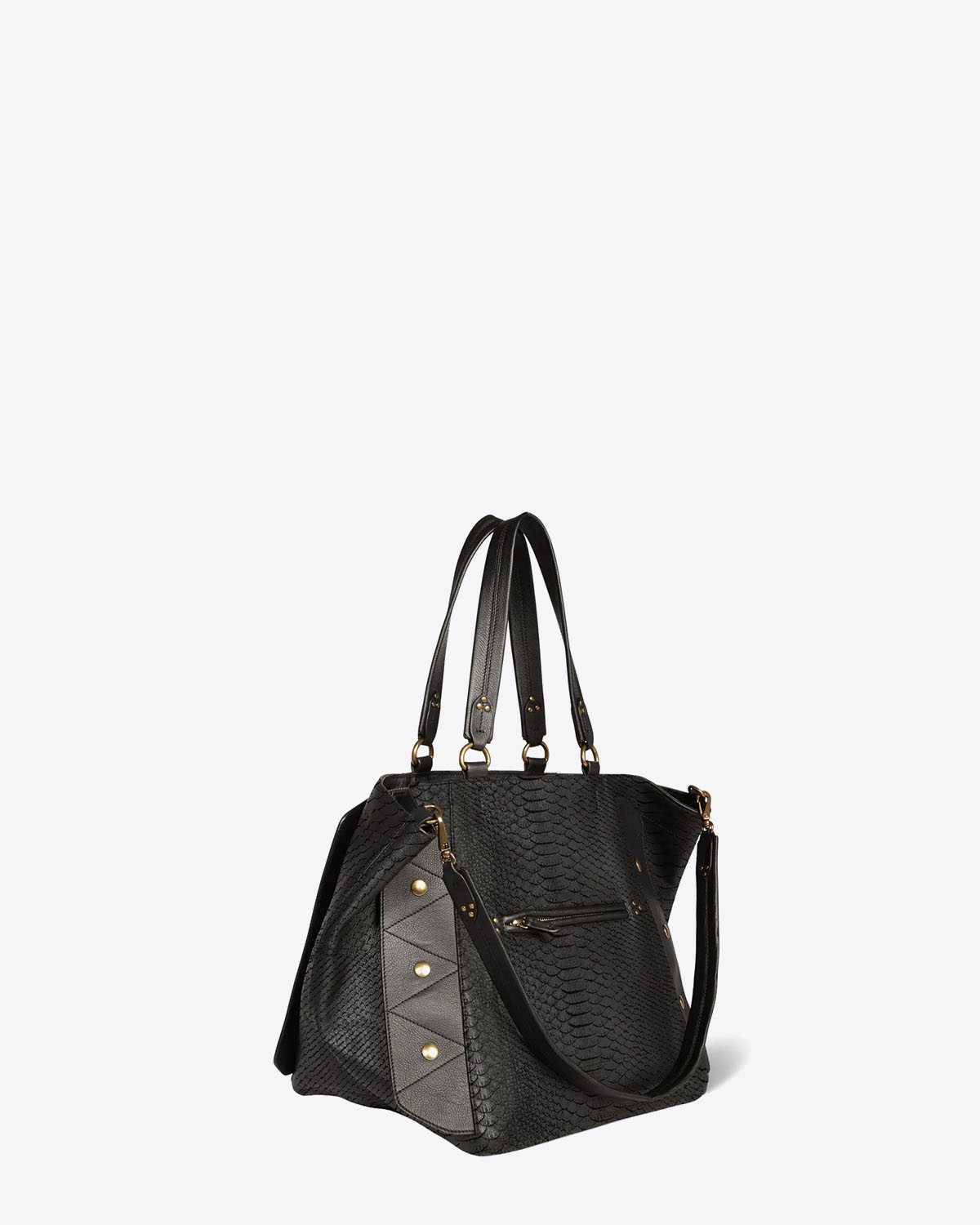 Produit Sac Jérôme Dreyfuss Roger Python Noir