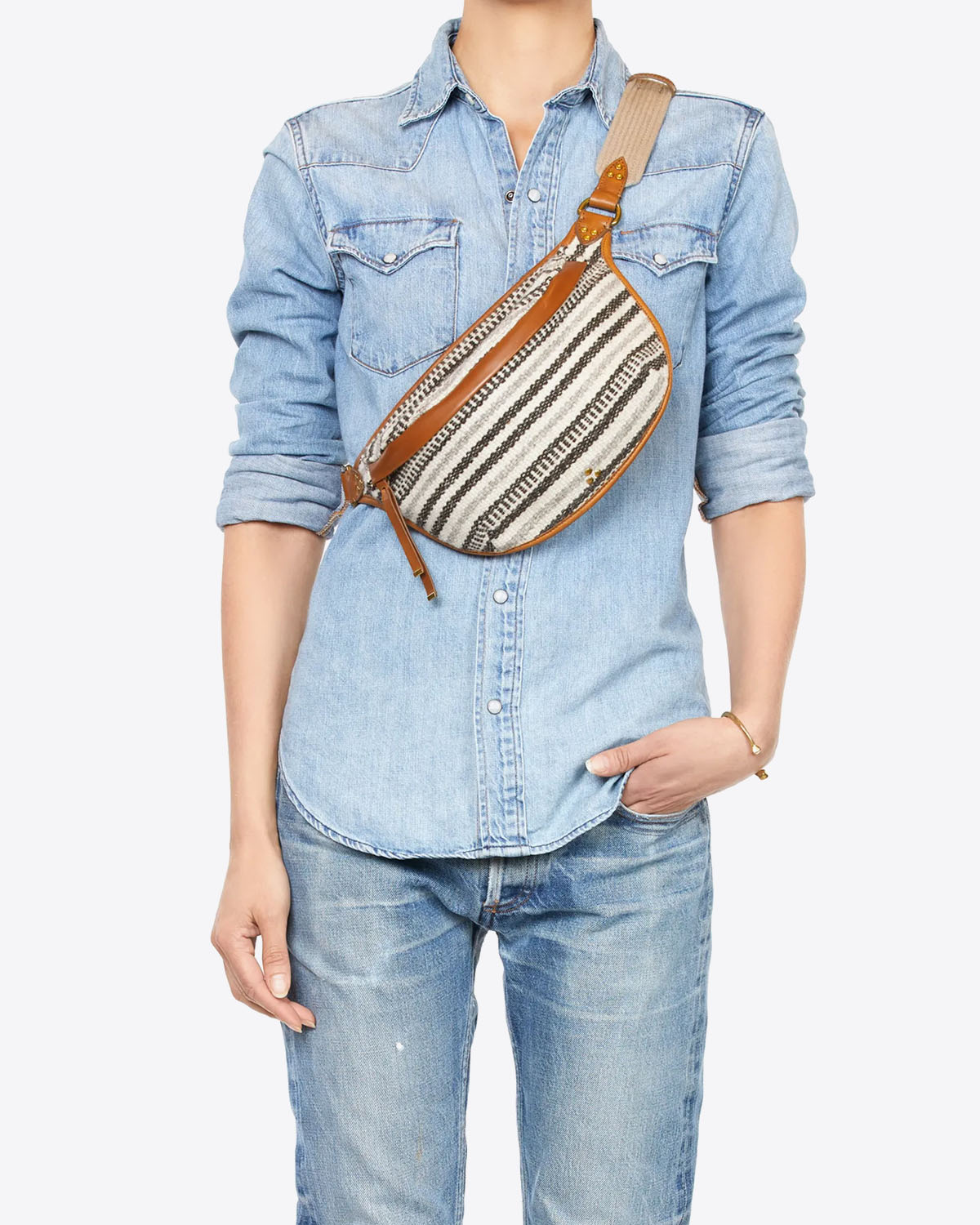 Jérôme Dreyfuss Sac Stan Banane Textile Couverture