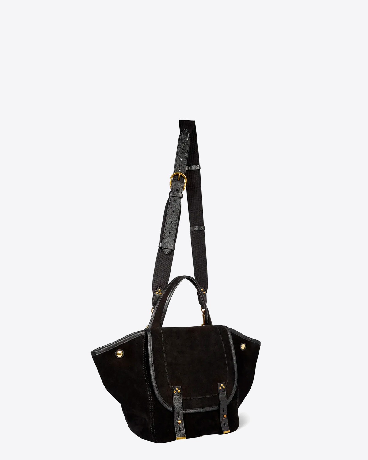 Jérôme Dreyfuss Sac Stan Panier M Croûte Velours Noir 
