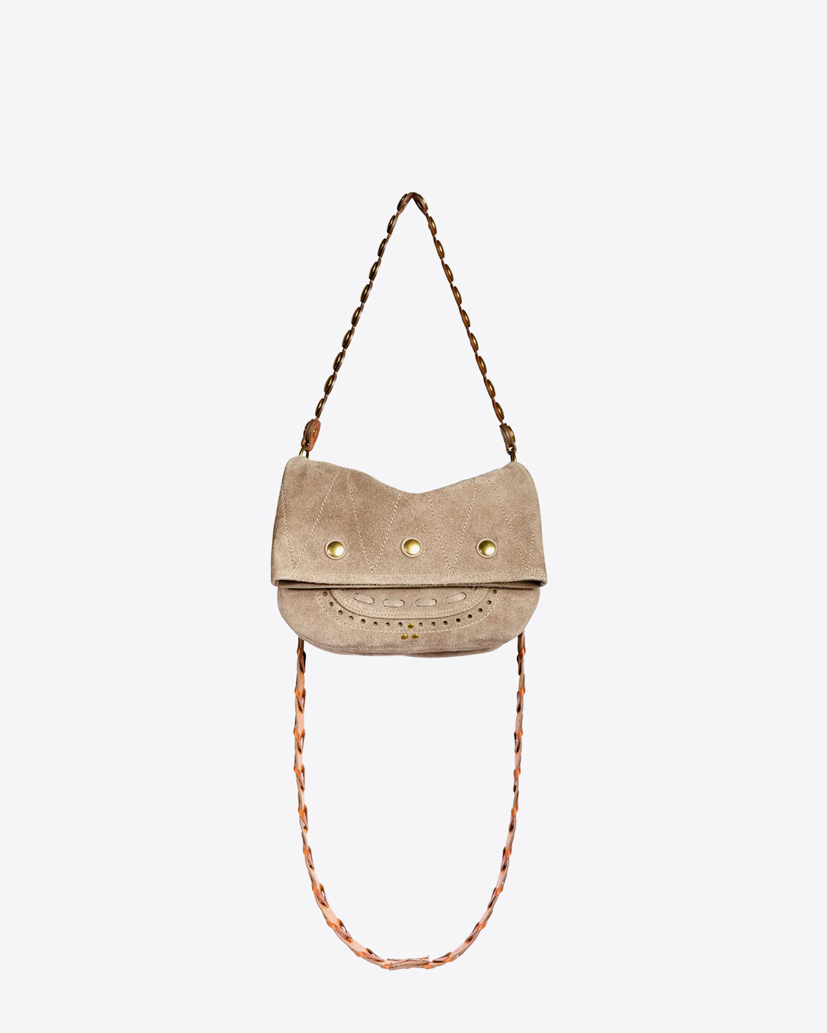 Jérôme Dreyfuss Sac Jerry Mini – Split Suede Coconut