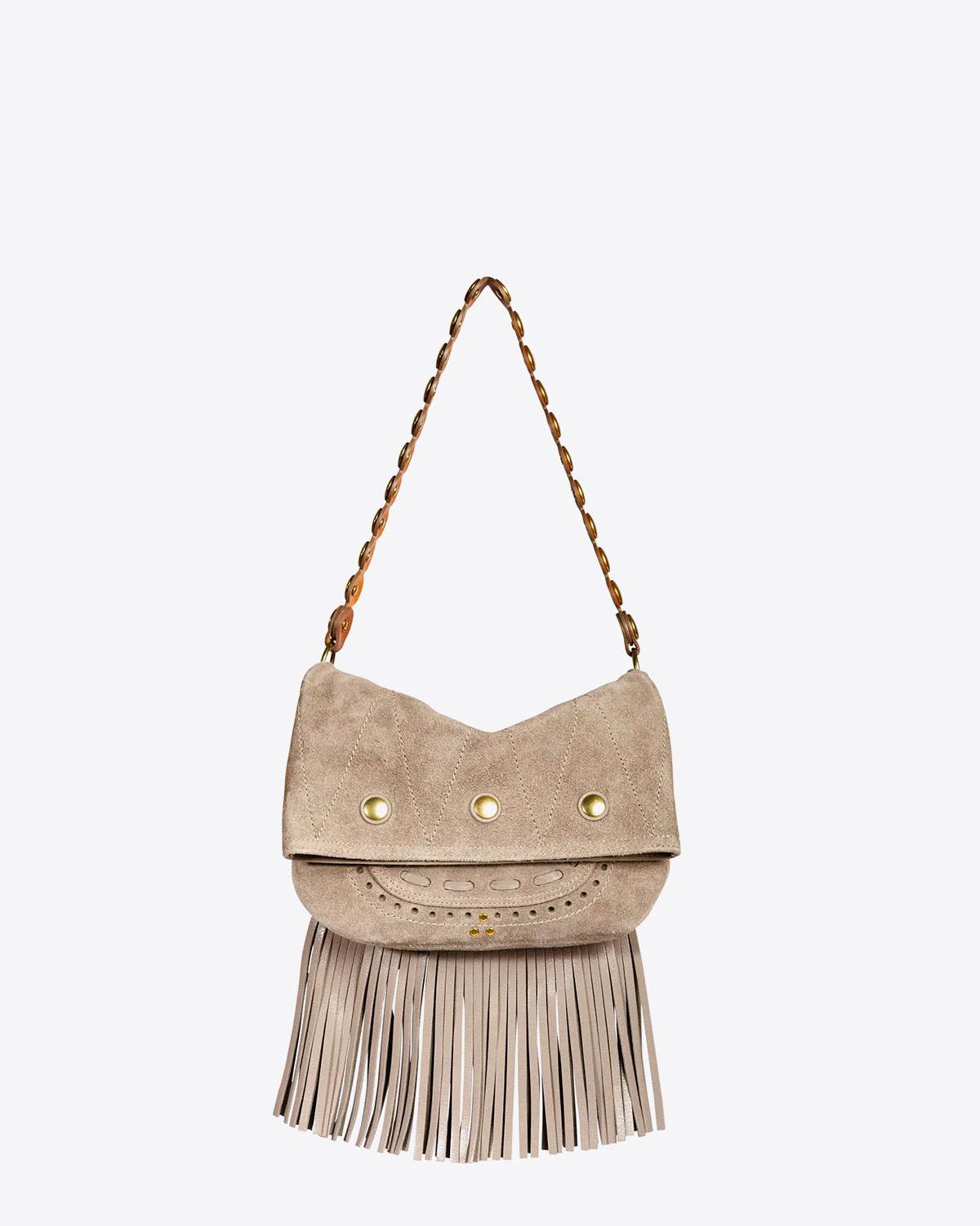 Jérôme Dreyfuss Sac Jerry Mini – Split Suede Coconut