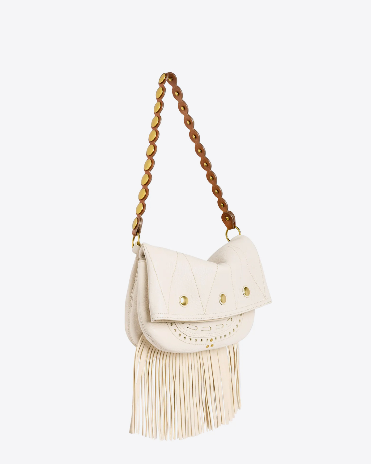 Sac Jérôme Dreyfuss Jerry Mini Crème Grainé 