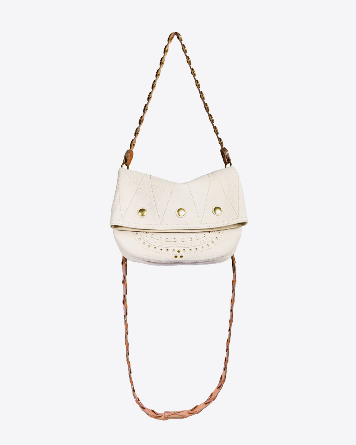 Jérôme Dreyfuss Sac Jerry Mini Crème Grainé 