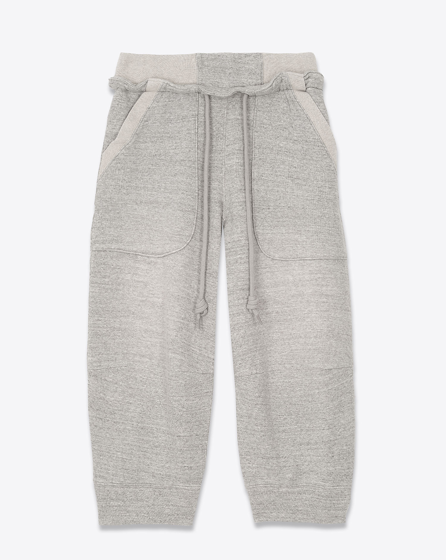 Produit Pantalon Jogging Deconstructed R13 en coton gris. Vue face. 