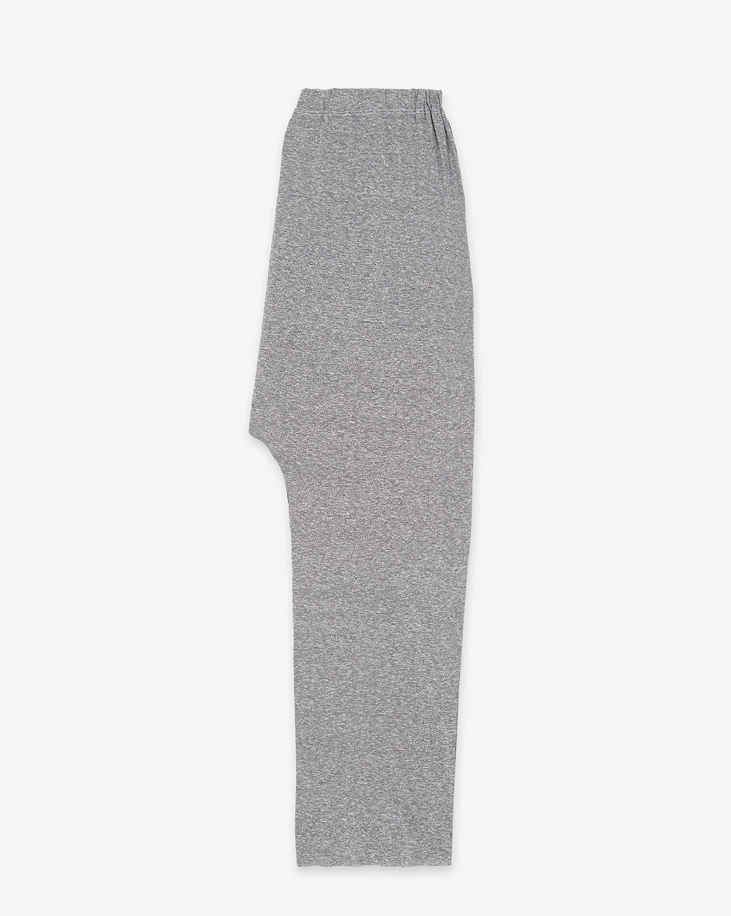 Produit Pantalon Jersey Crop The Great en coton gris. Vue profil. 