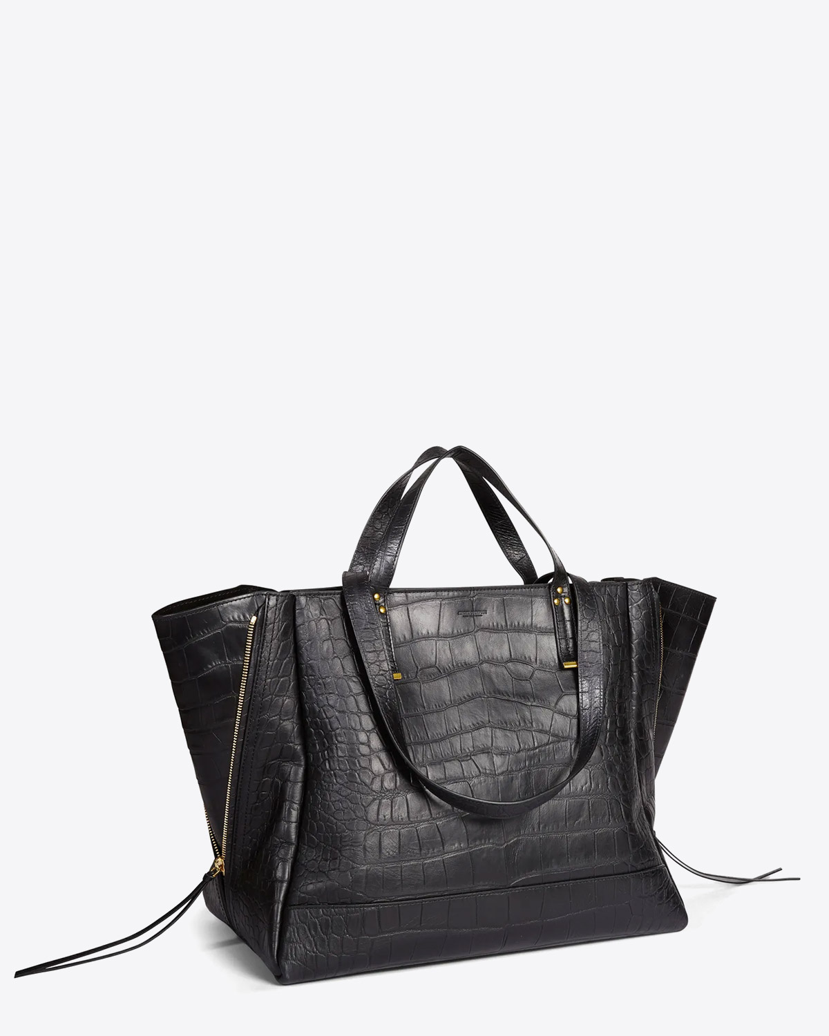 Jérôme Dreyfuss Sac Jorge L – Vachette Croco Noir