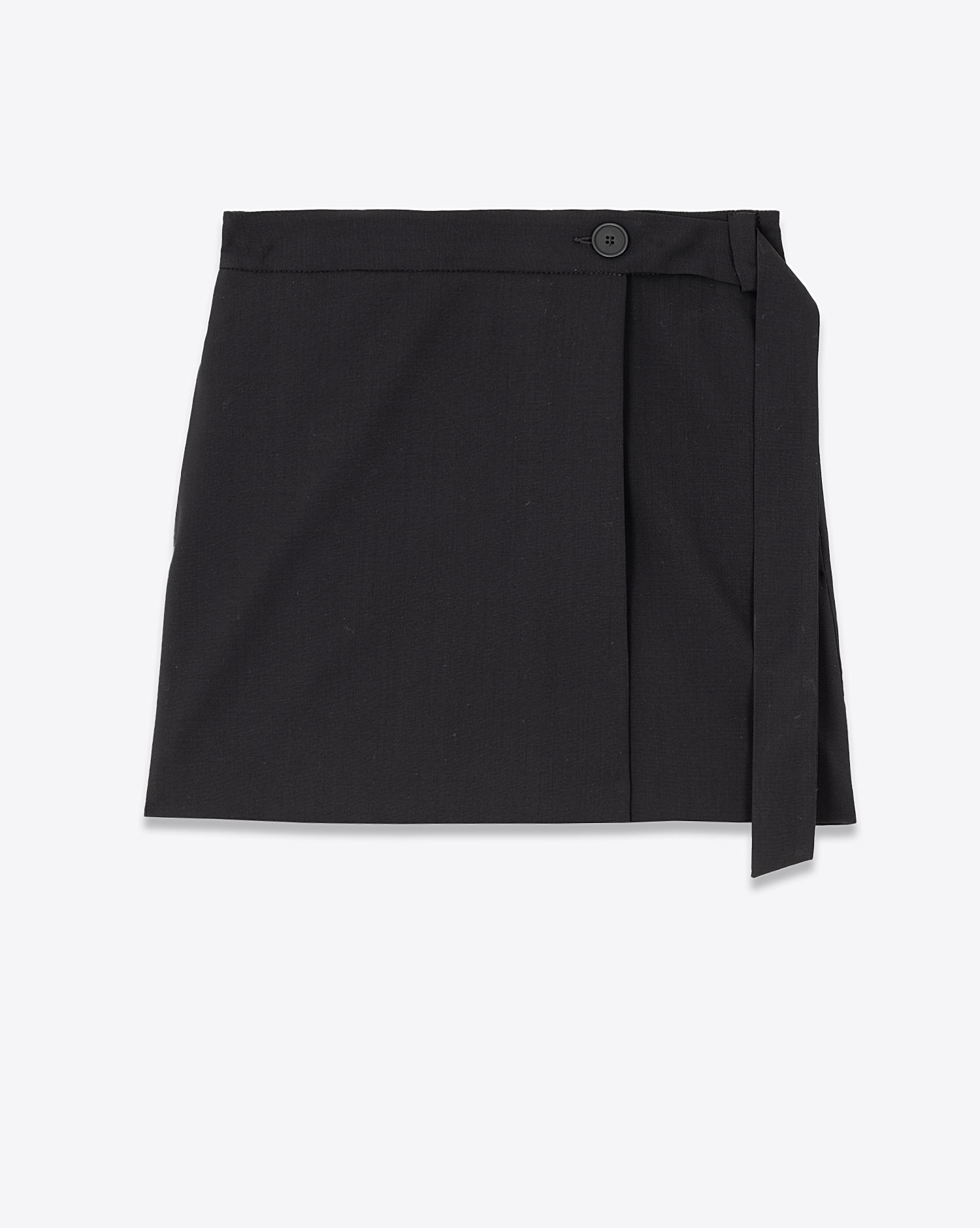 Produit Jupe croisée Maison Flaneur noire. Vue face. 