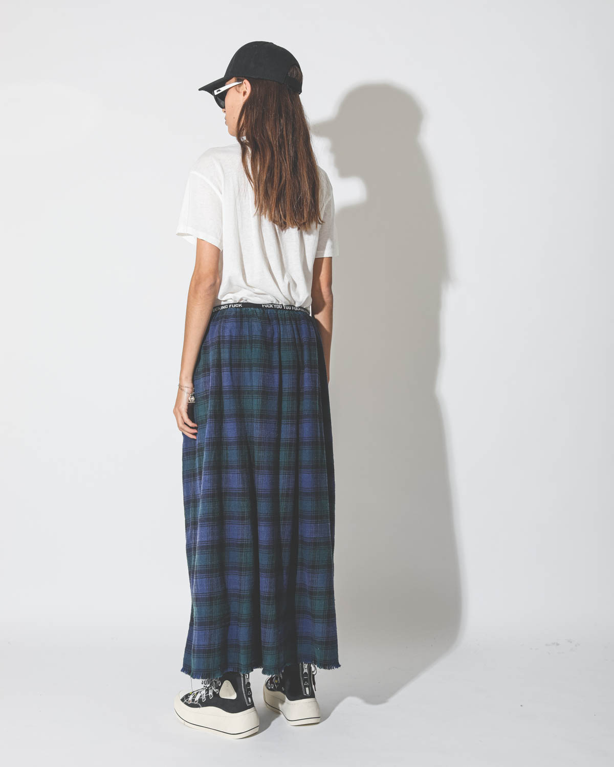 Image du produit R13 Denim Collection FUUF Midi Skirt - Navy/Green Plaid - 3