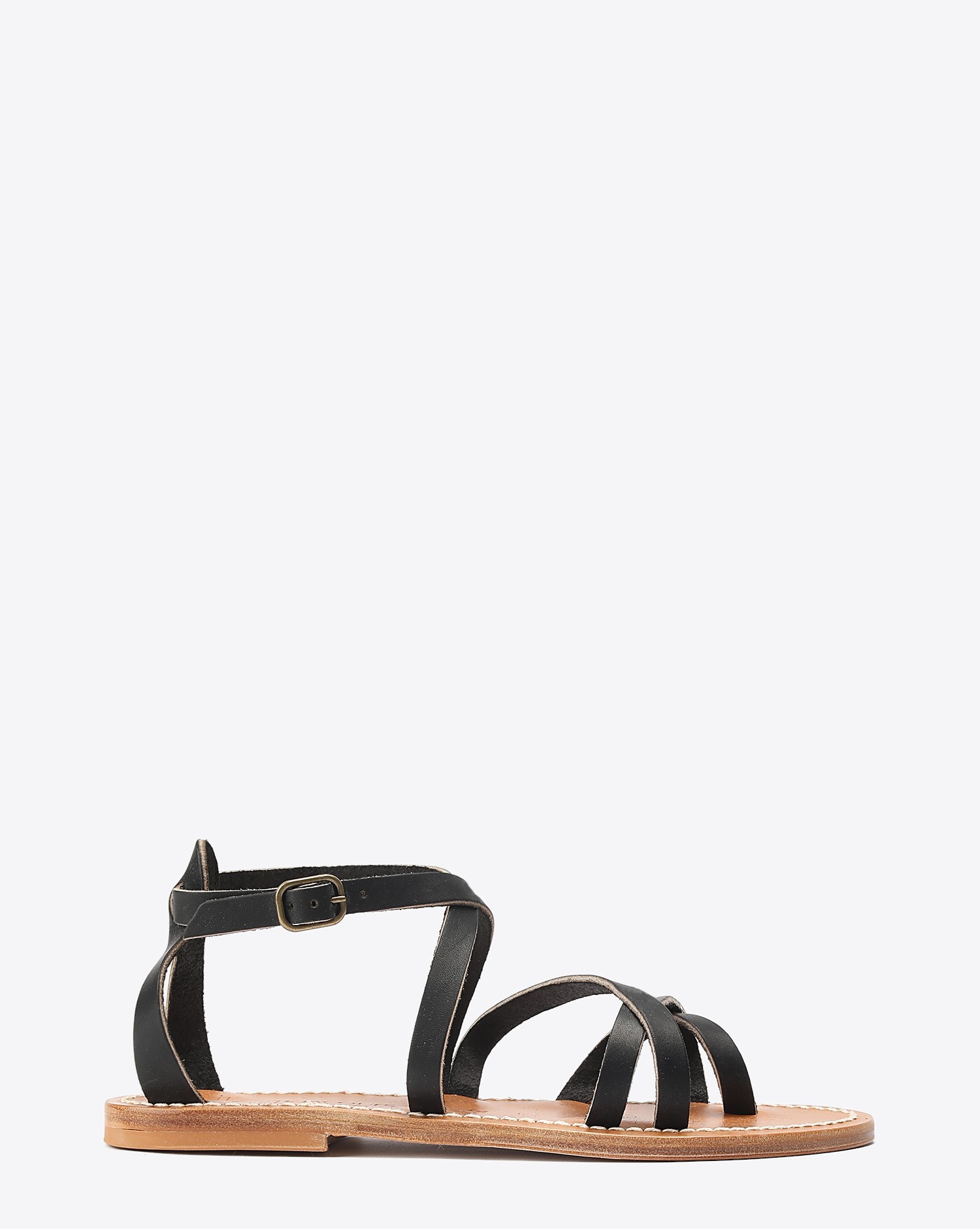 K jacques black sandals on sale