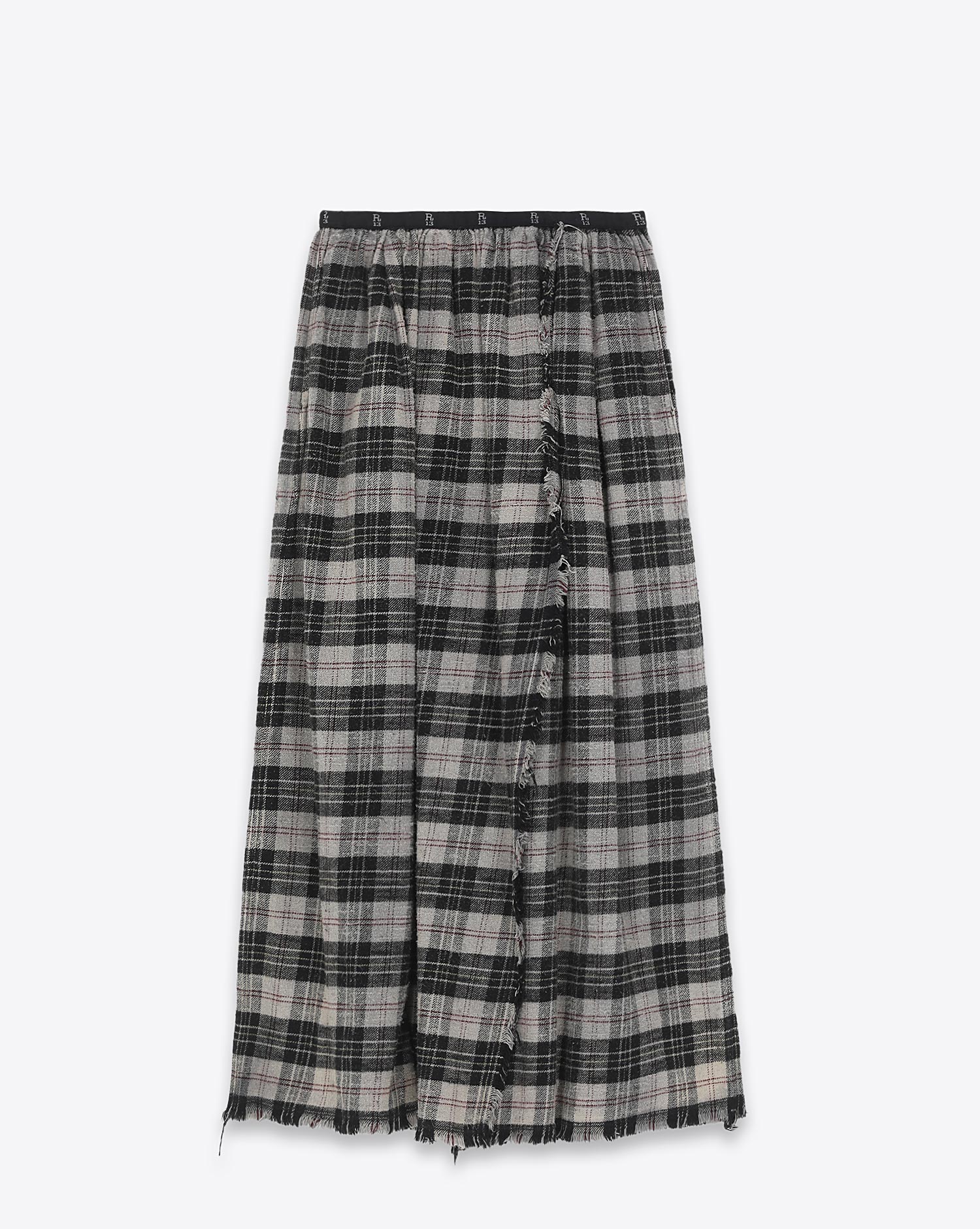 Jupe Kilt Black Beige Plaid R13 Denim 