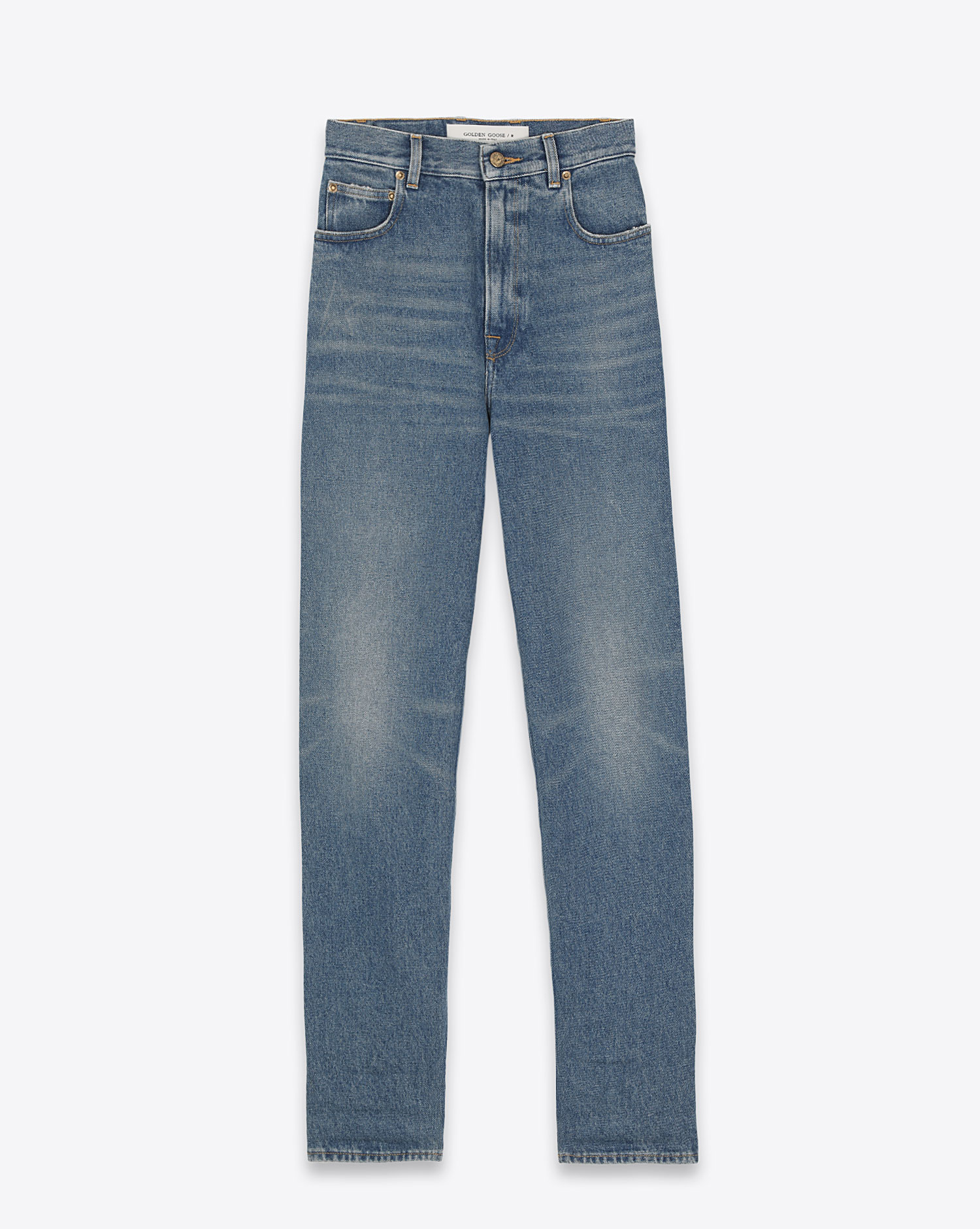 Golden Goose Jean Kim Medium Stone Washed Denim Bleu