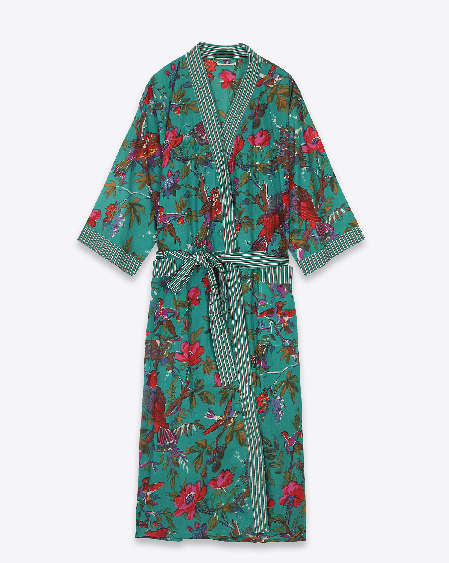 Kimono Sharing  Vert d'eau brun 