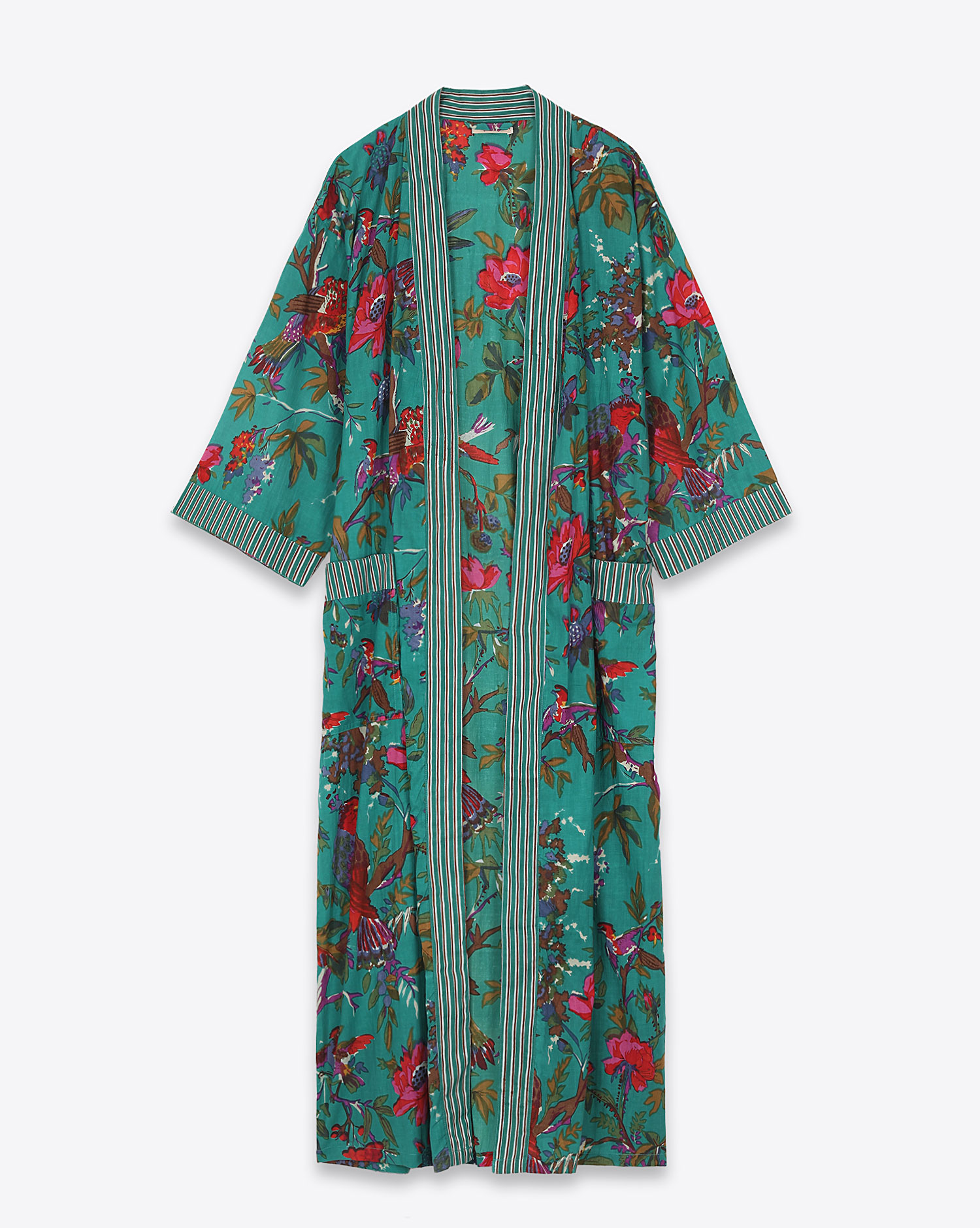 Sharing Kimono Vert d'eau brun 