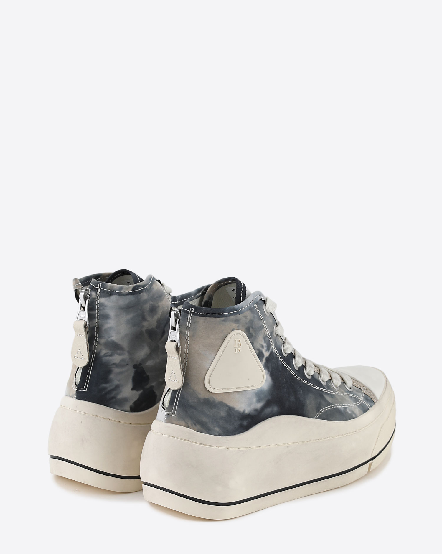 R13 Denim Sneakers Kurt Hight Top en toile Tie Dye 