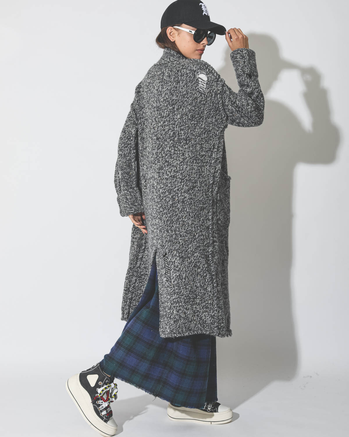 Image du produit R13 Denim Collection Lapel Sweater Coat - Grey - 4