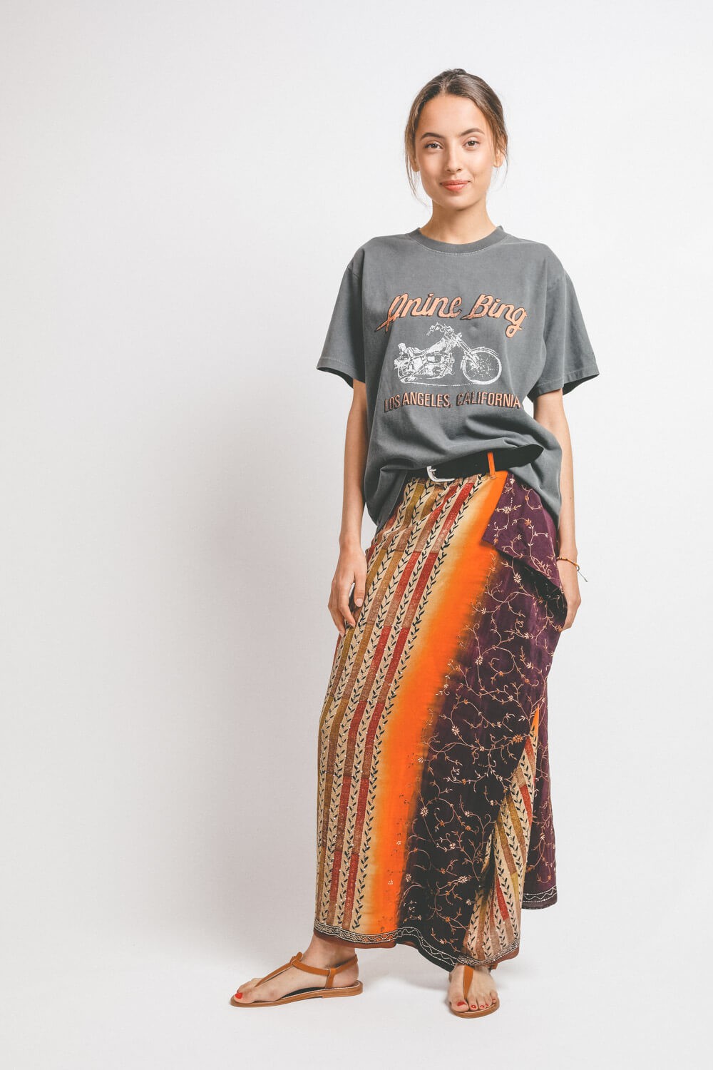 Image du produit Anine Bing Lili Tee - Gun Powder Motorcycle - Washed Grey - 2