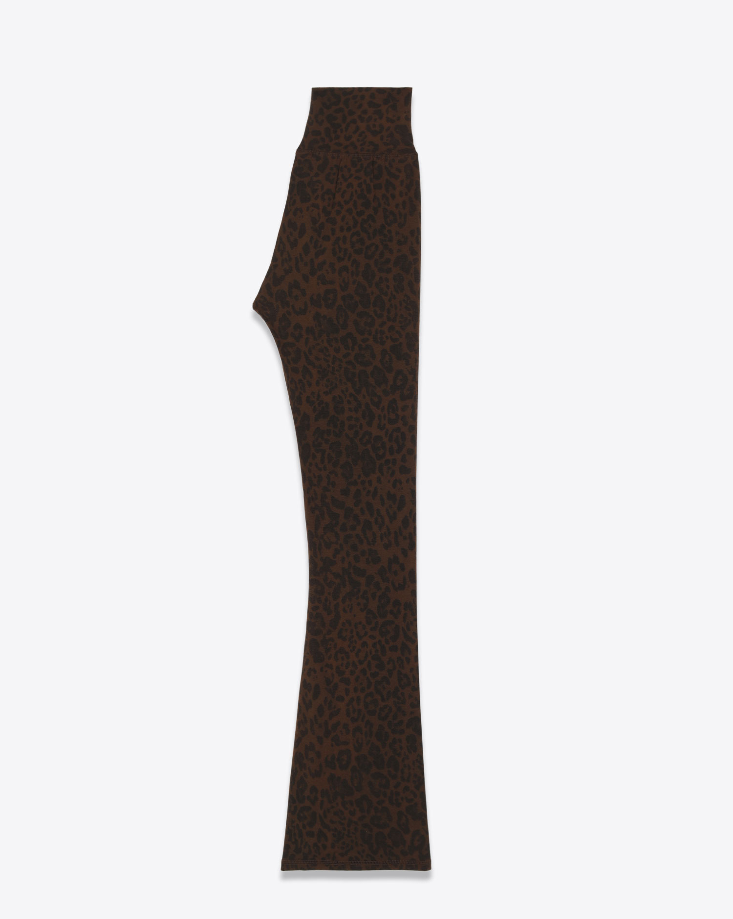 Legging Long Flare Ragdoll LA imprimé léopard marron foncé.
