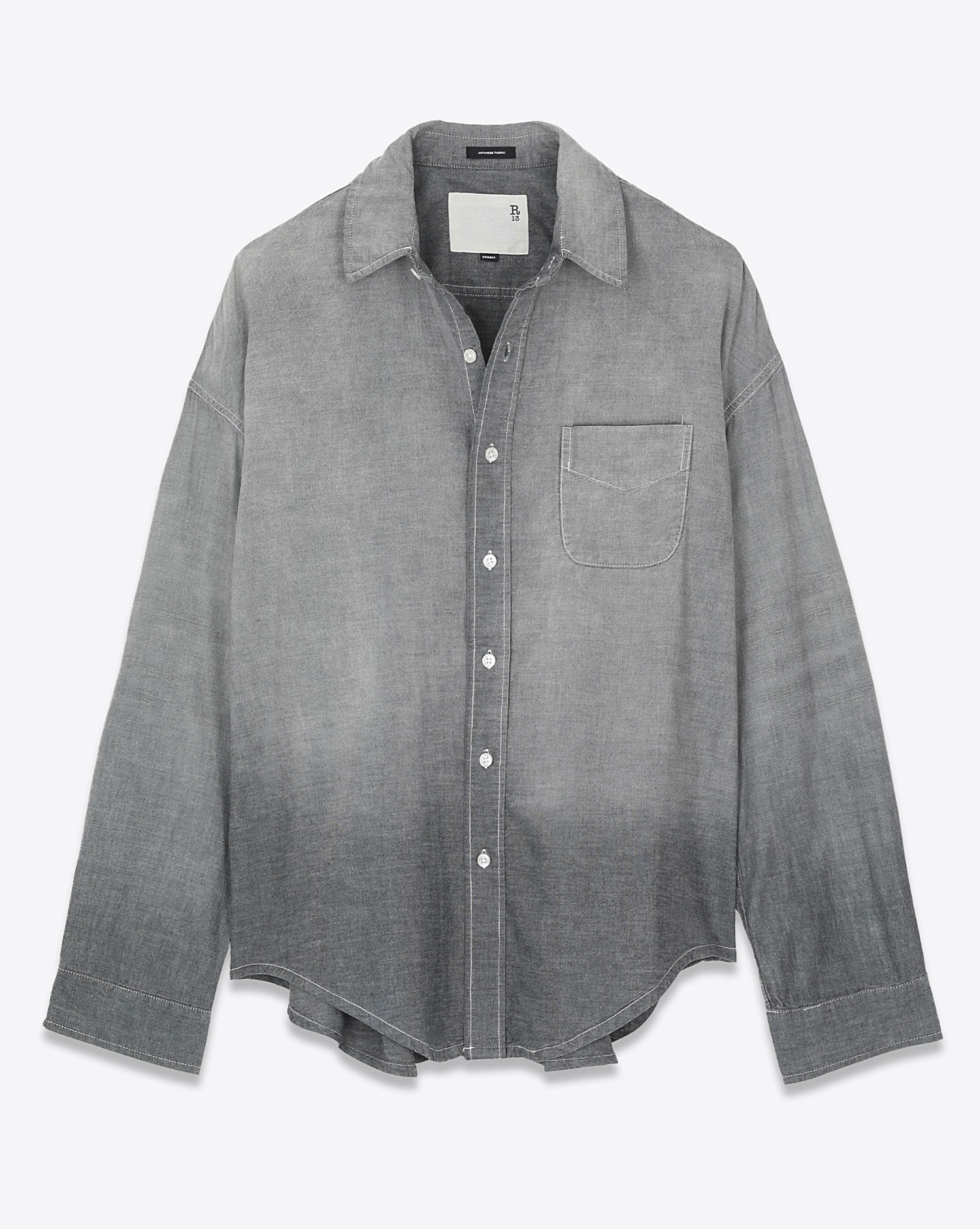 Chemise R13 Denim L/S Boxy Button Up Vintage Black Chambray