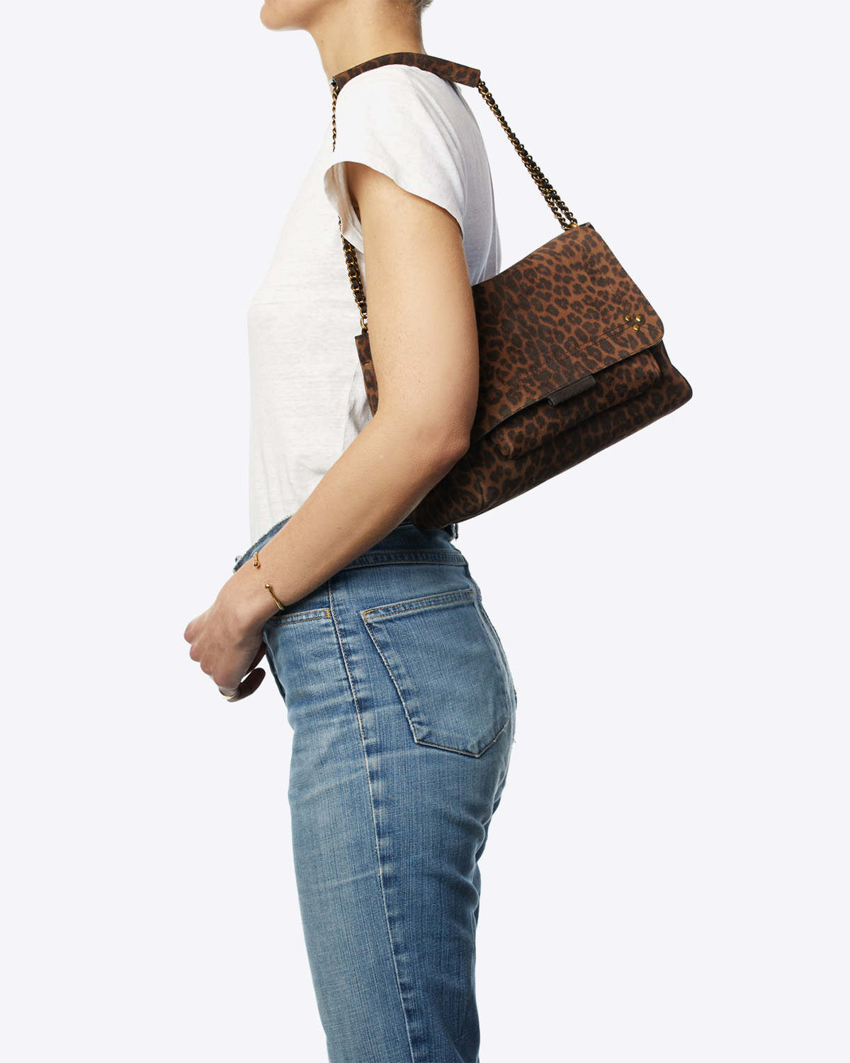 Sac Lulu L Split Suede Léopard Naturel Jérôme Dreyfuss 