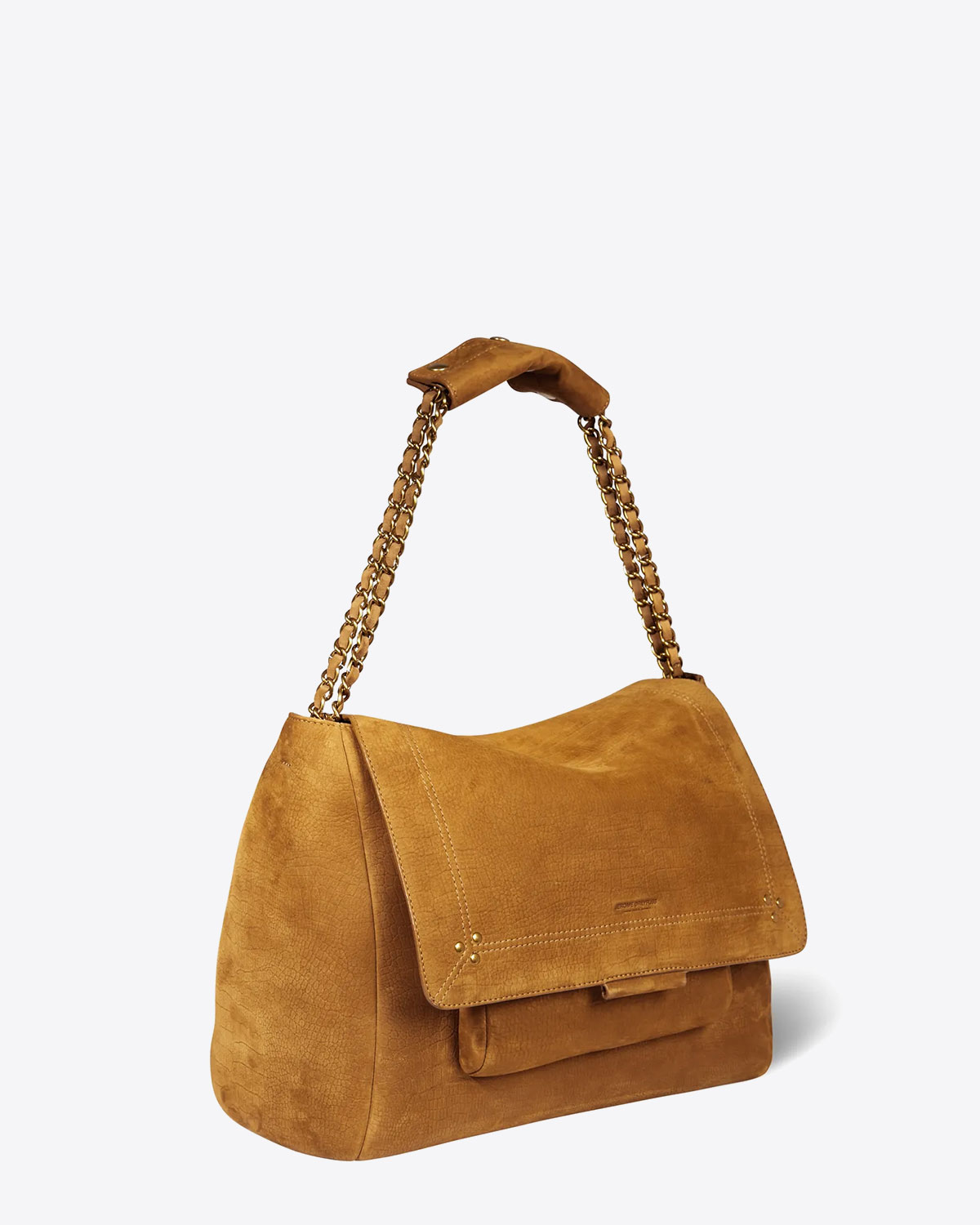 Sac XL bandouli&egrave;re r&eacute;glable en cuir croco lion Lulu XL J&eacute;r&ocirc;me Dreyfuss.