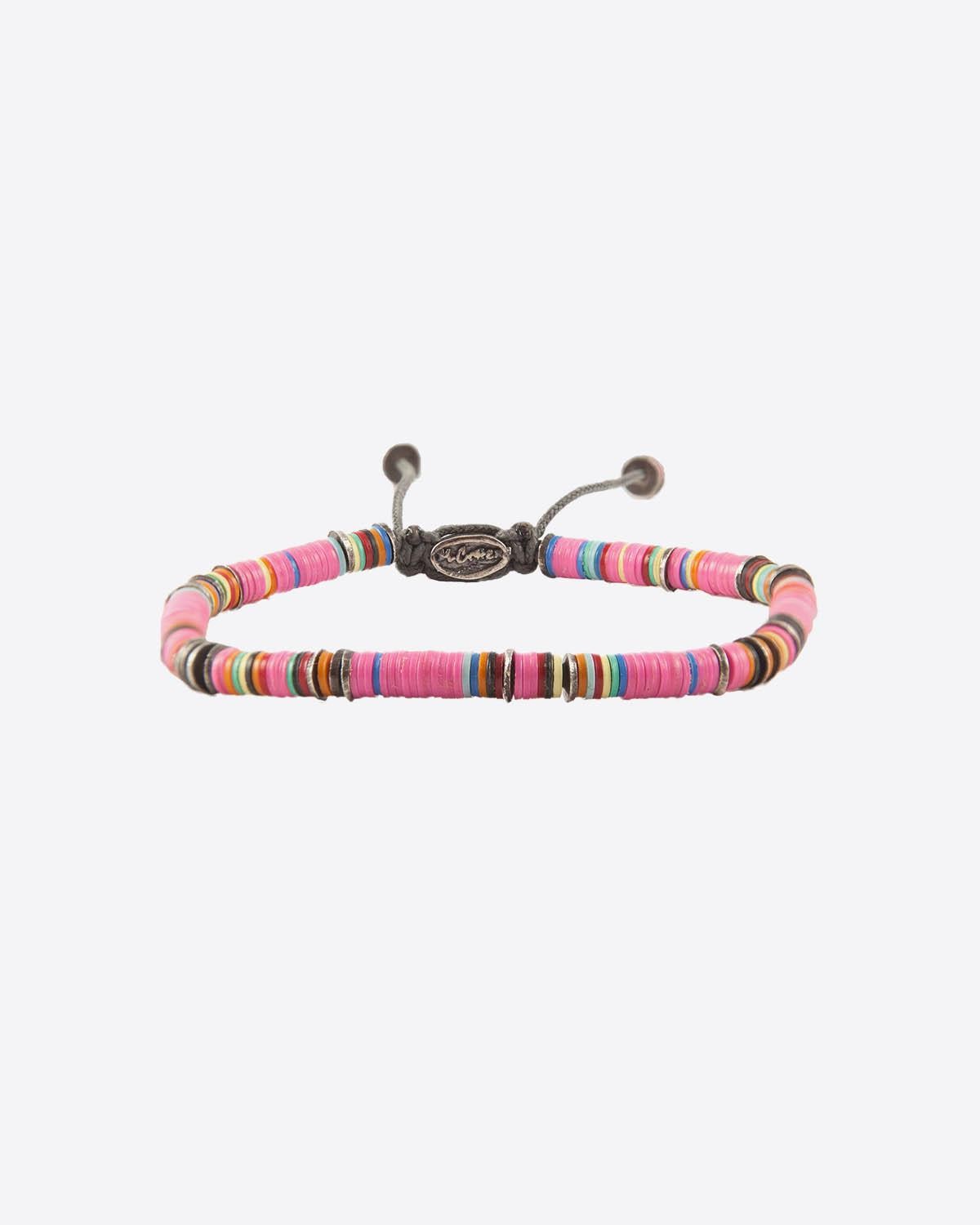 M.Cohen Bracelet Africain Disques - Vinyl Rose  