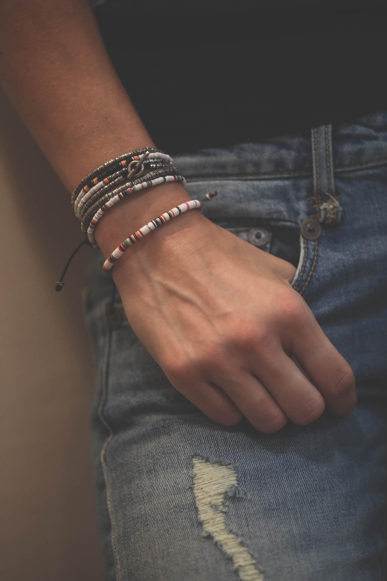 Image du produit M.Cohen Bracelet Africain Disques - Vinyl Rose - 2
