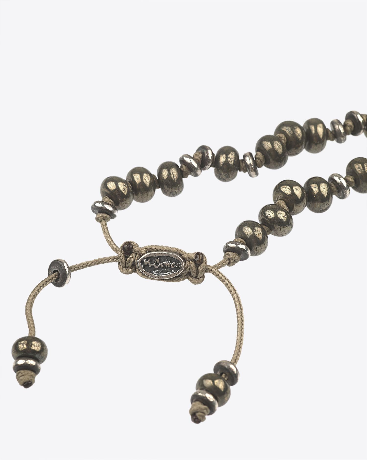 Bracelet Pépites Pyrites Et Argent M.Cohen Los Angeles. Détail fermoir. 