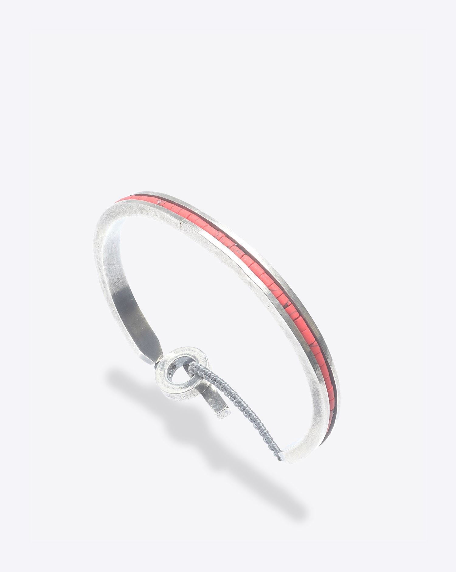 Image du produit M.Cohen Bracelet Rigide Rouge et Argent   - 5