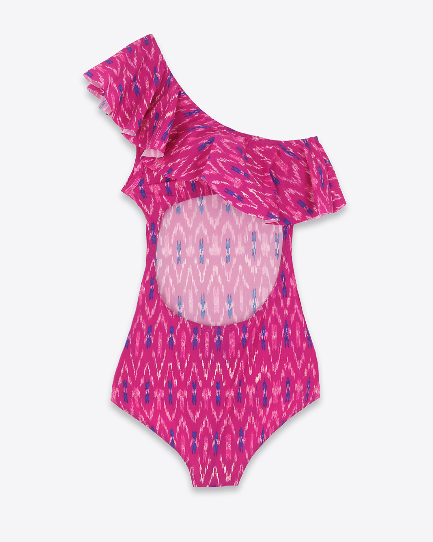 Maillot de bain une pièce imprimé fuchsia Sicilya Isabel Marant Etoile. Dos.