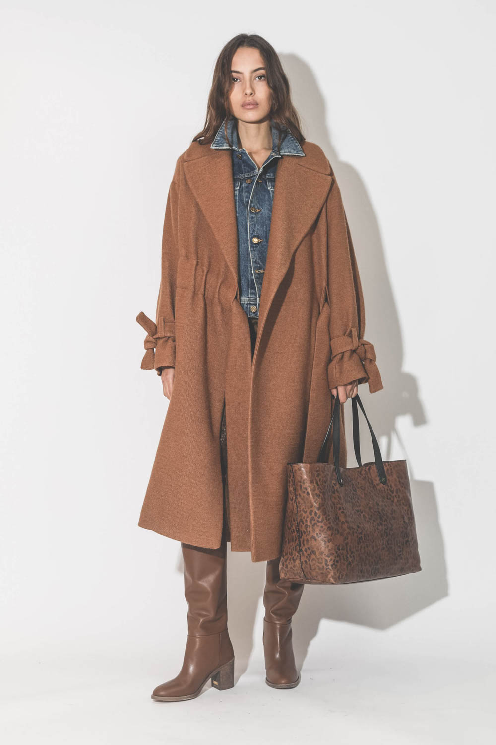 Manteau camel avec ceinture best sale