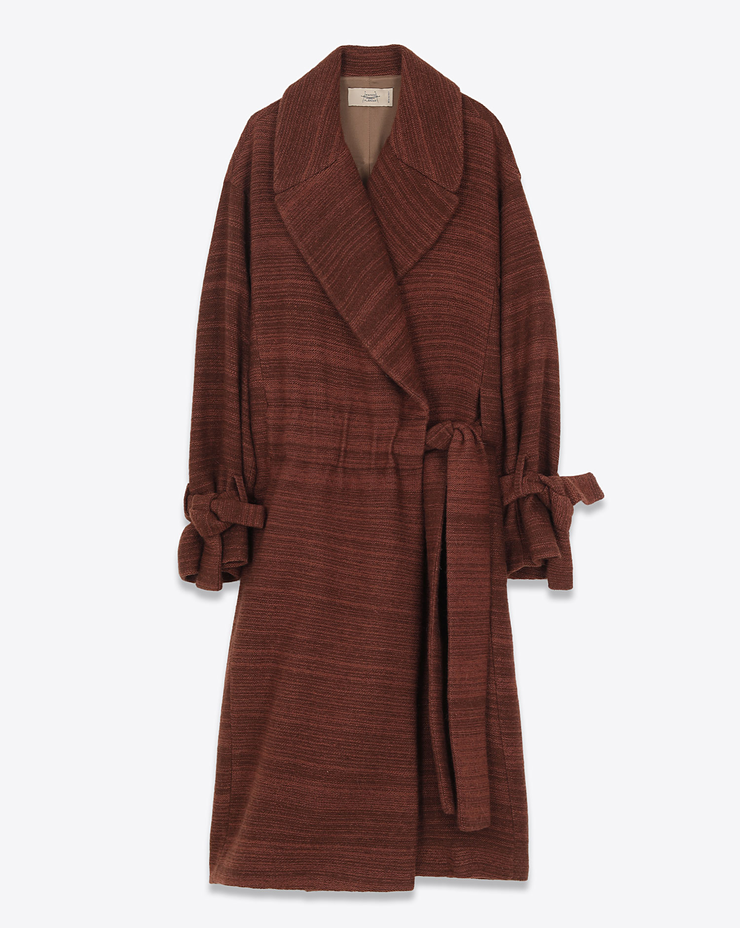 Maison Flaneur Manteau Double Boutonnage Marron