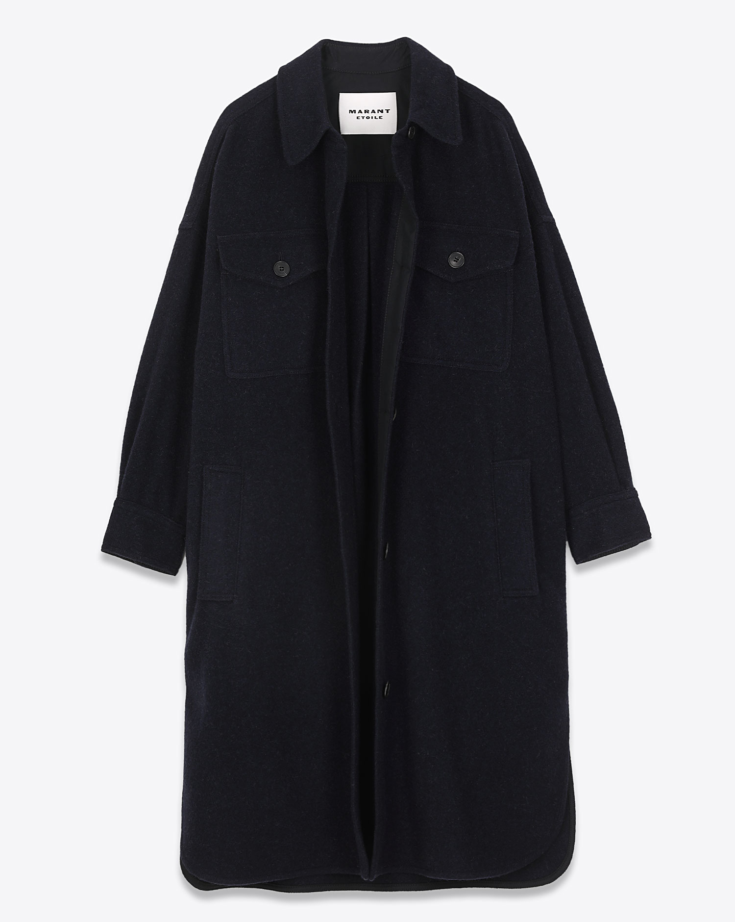 Manteau Fontia Midnight Isabel Marant Etoile. Ouvert.