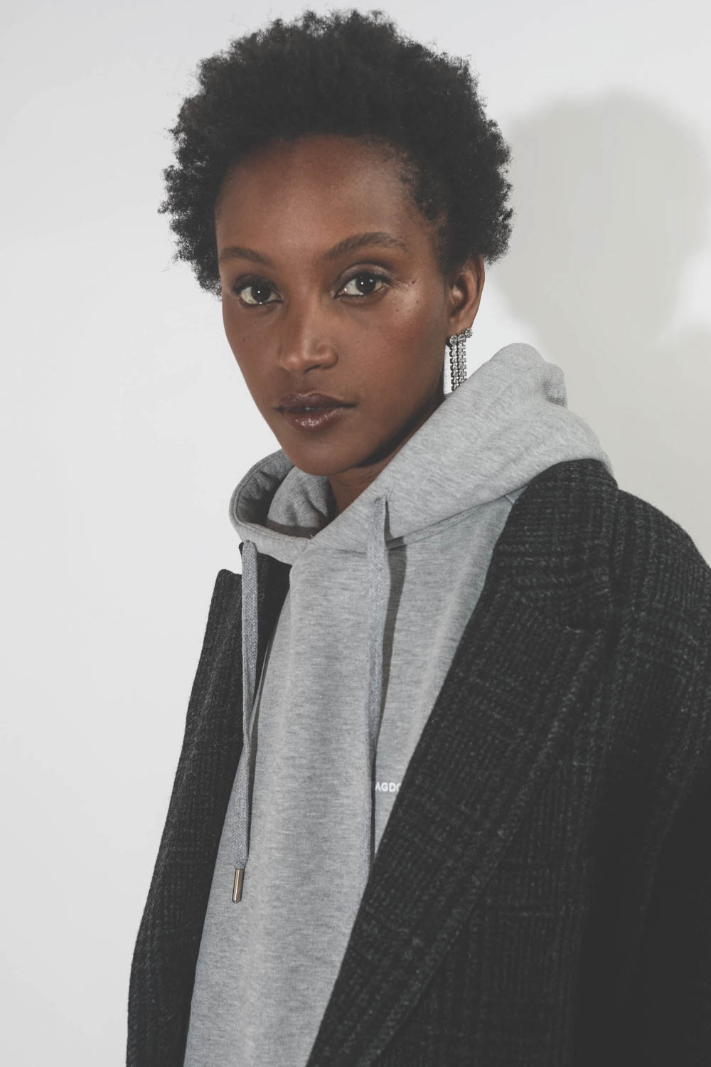 Marant Etoile Limiza Herringbone Wool Coat - FR 36/UK 8