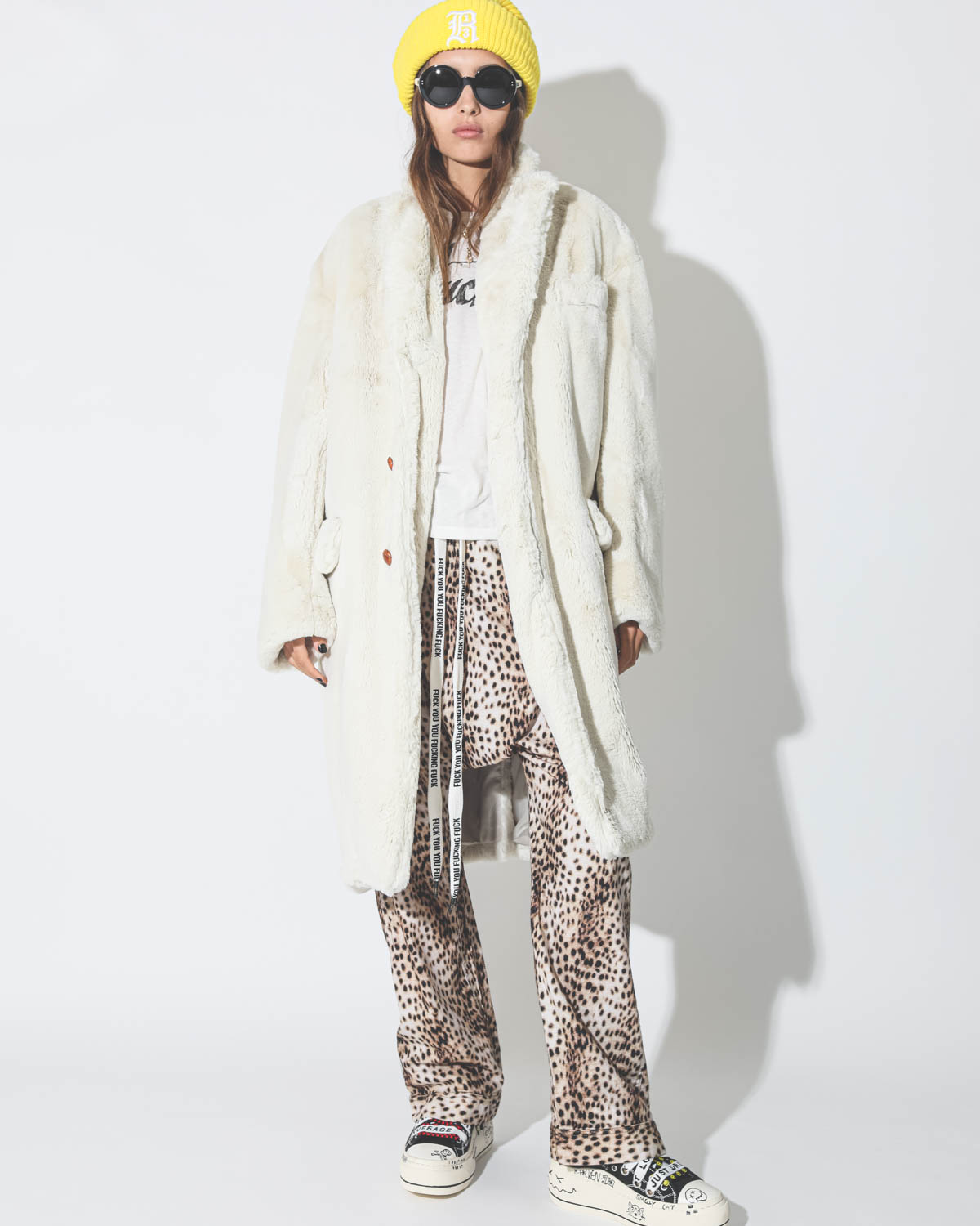 Manteau Teddy Bear R13 Denim &eacute;cru. 
