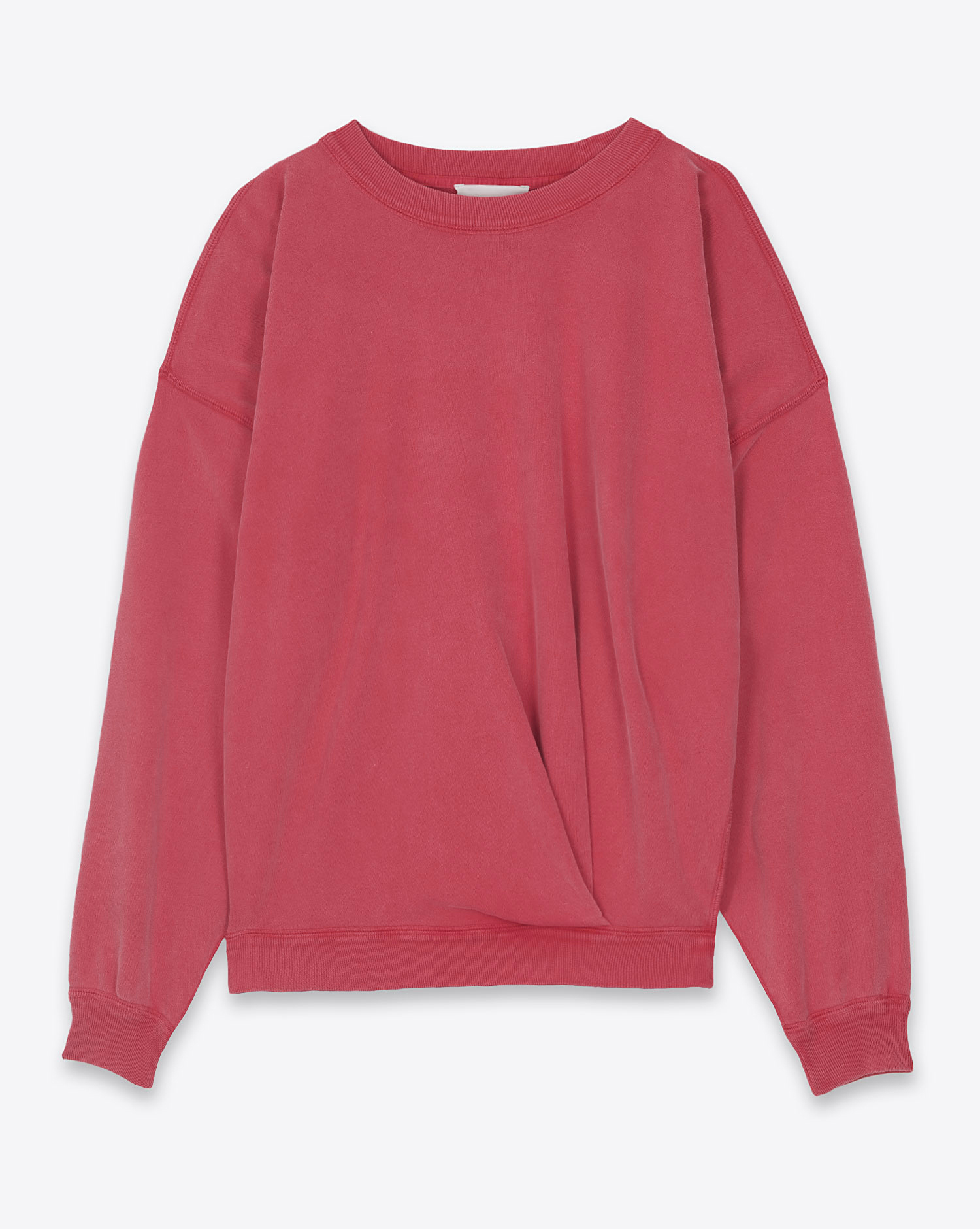 Sweatshirt manches longues drapé devant Sauria Isabel Marant Etoile en coton corail. 