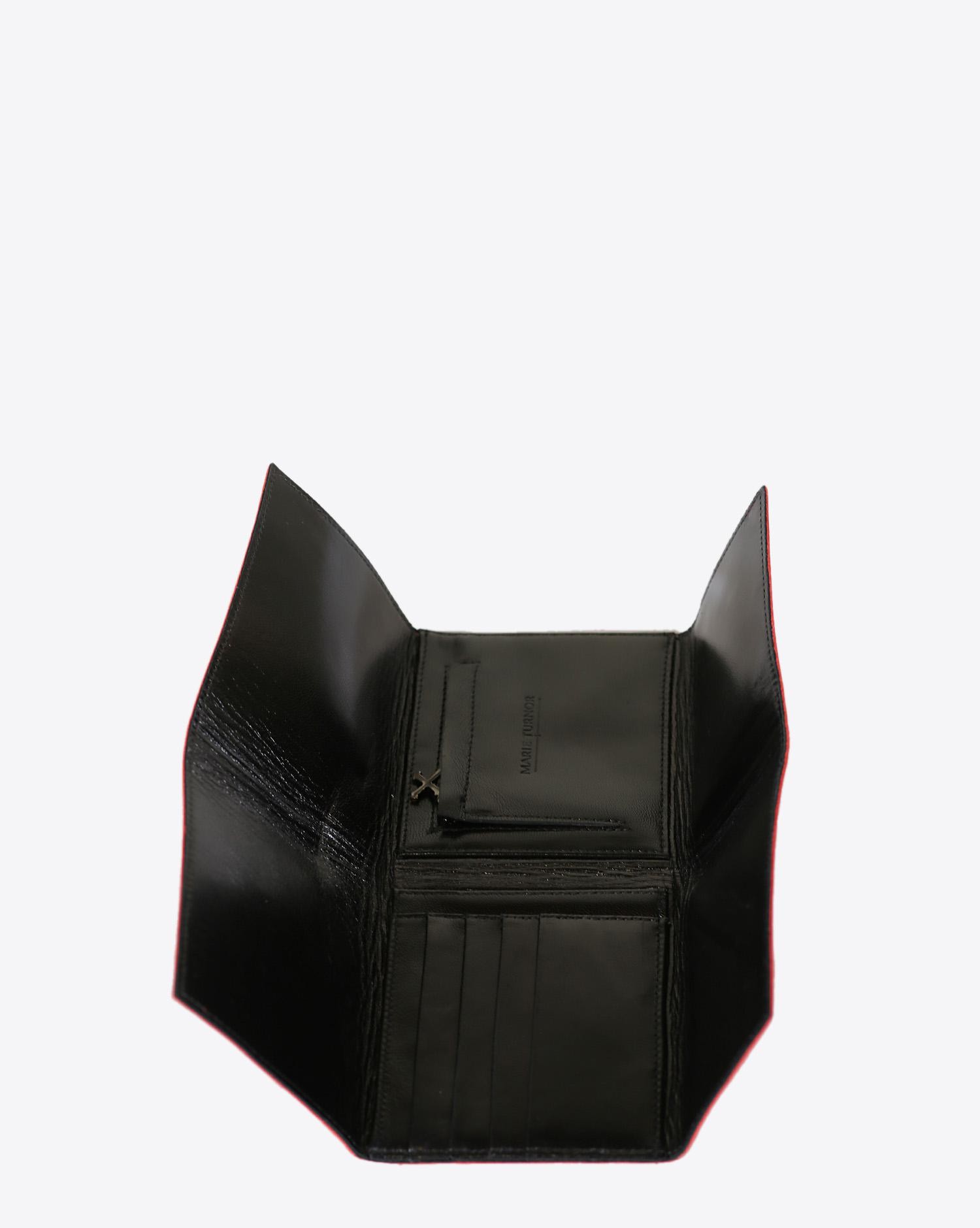Marie Turnor Origami Wallet - Red Black  