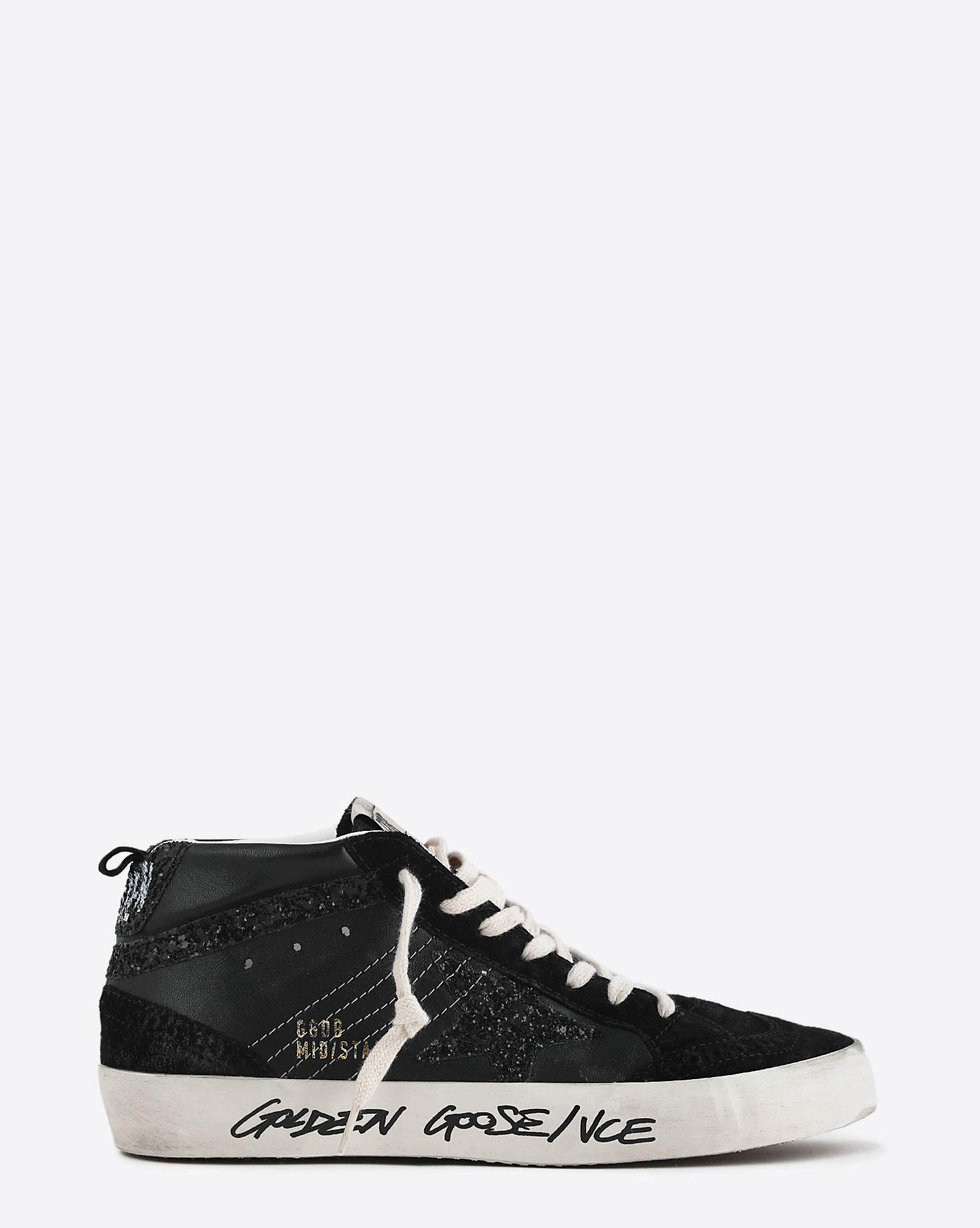 Sneakers Golden Goose Mid Star Black Glitter 90100