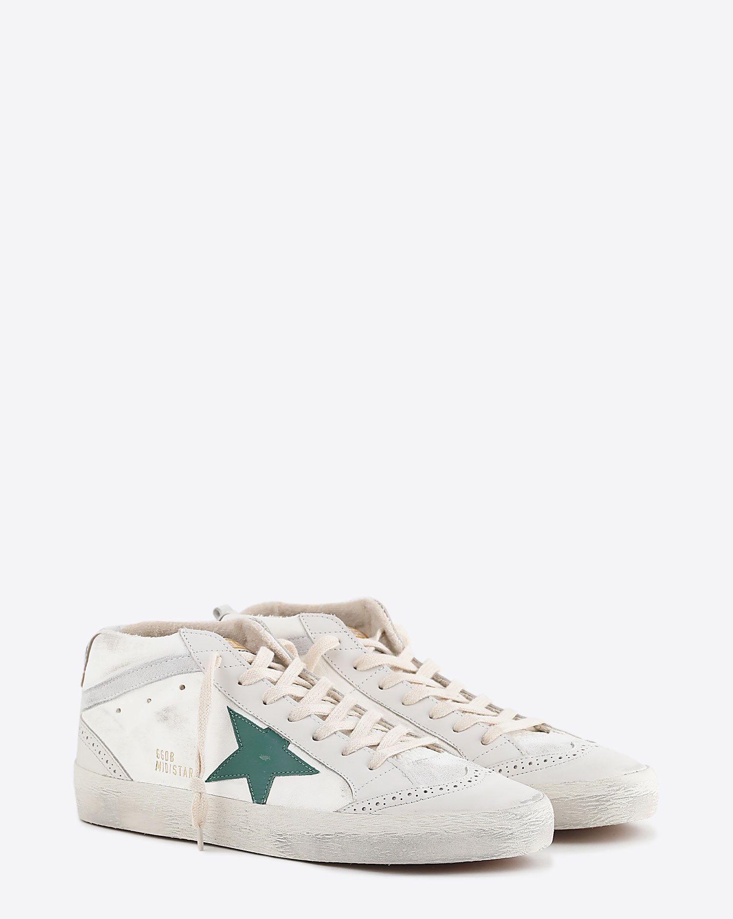 Sneakers Golden Goose Mid Star Cream Green Silver 15426