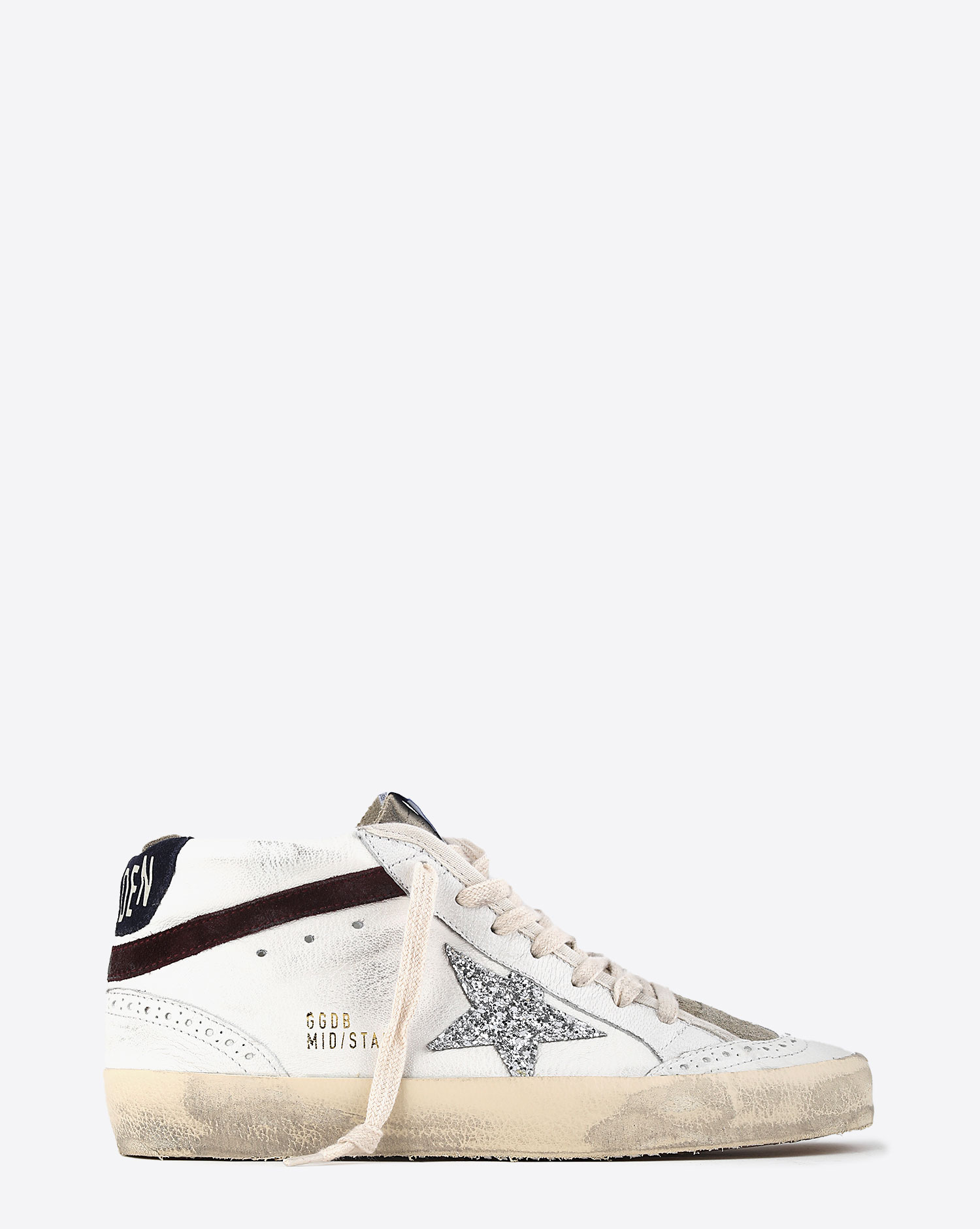 Golden Goose Femme Sneakers Mid Star – White Silver Whine 11389