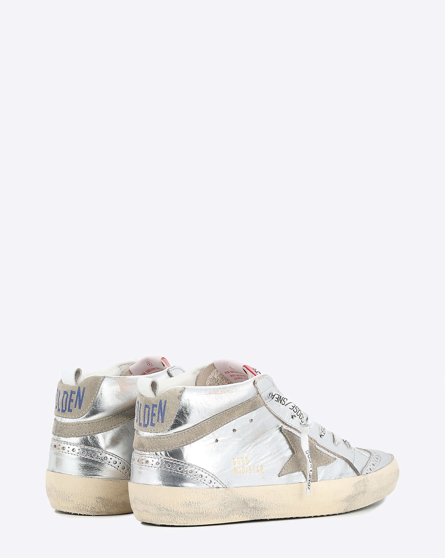 Silver sneakers with stars top