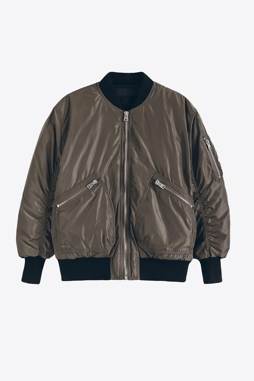 Veste Bomber Aviateur Mikuta kaki. Vue face. 
