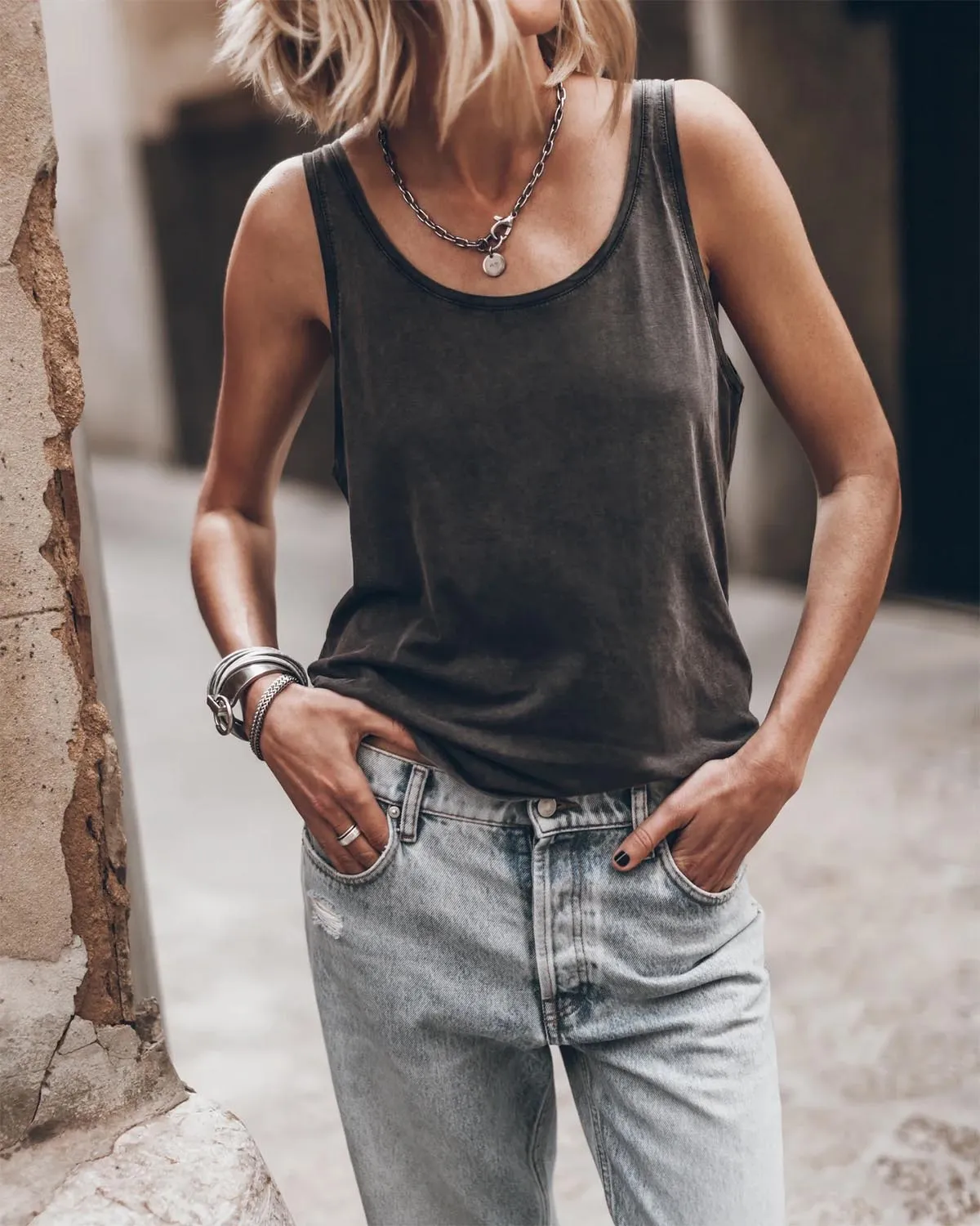 Mikuta Débardeur Oversized Anthracite