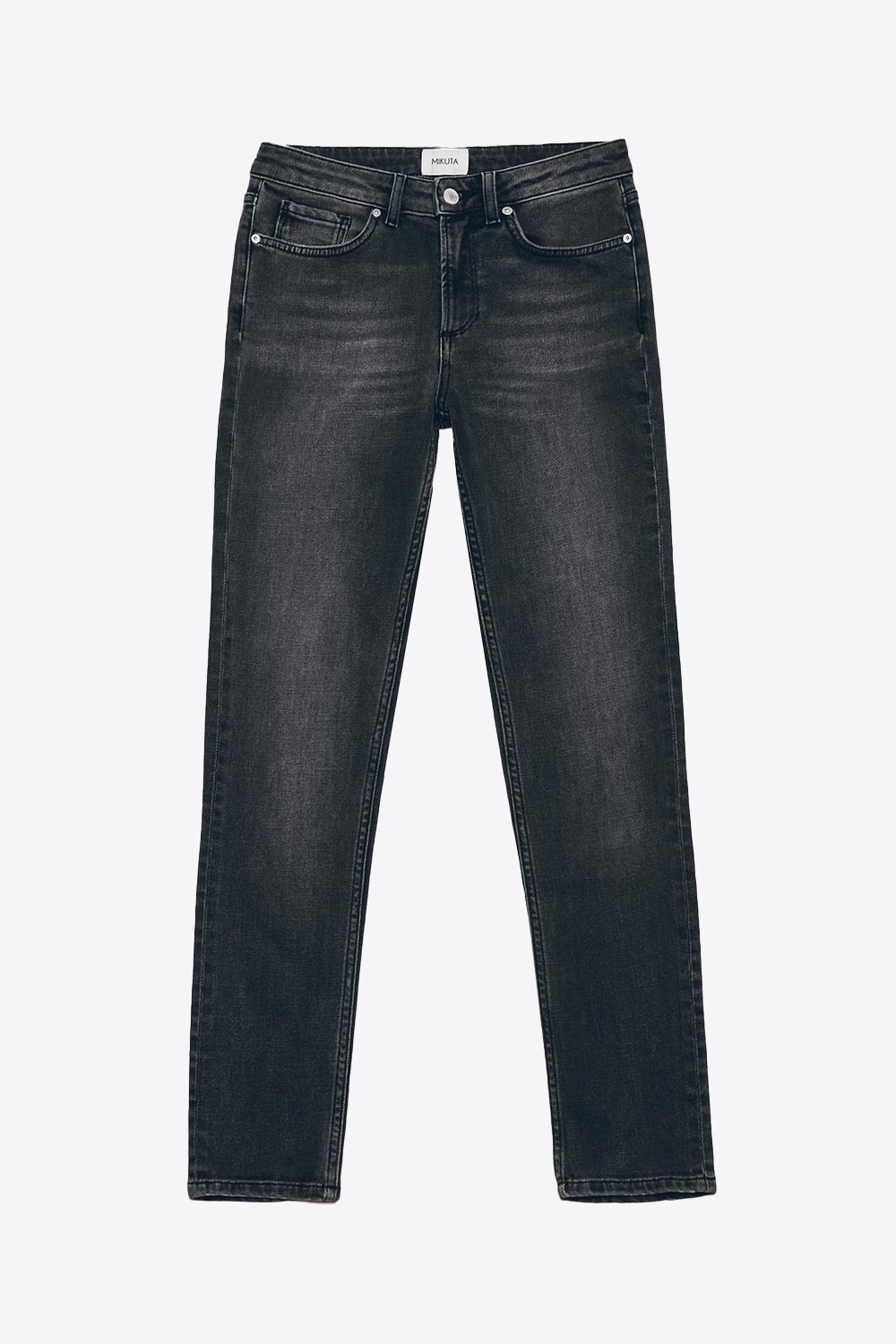 Produit Jean skinny Mikuta en denom gris. Vue face. 