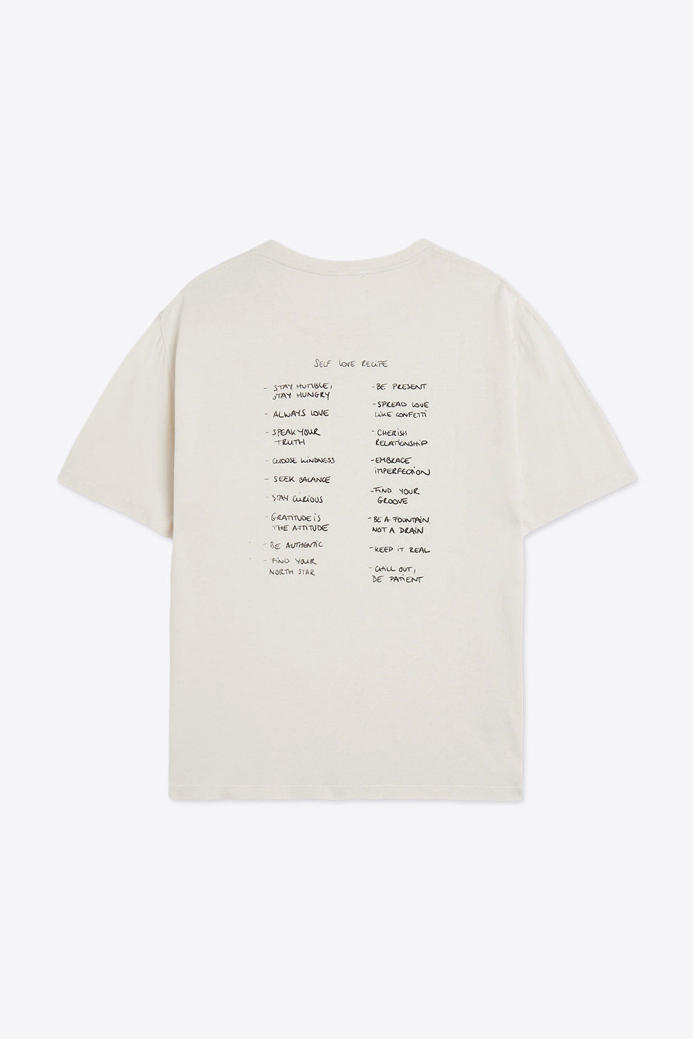 Tee-shirt manches courtes Self Love Vintage Mikuta écru 