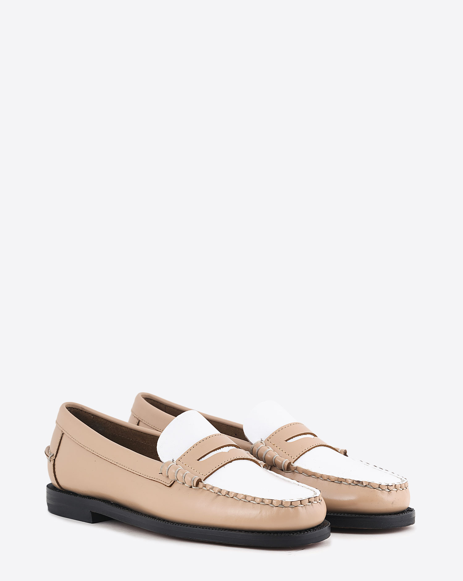 Sebago Mocassins Classic Dan Beige Blanc