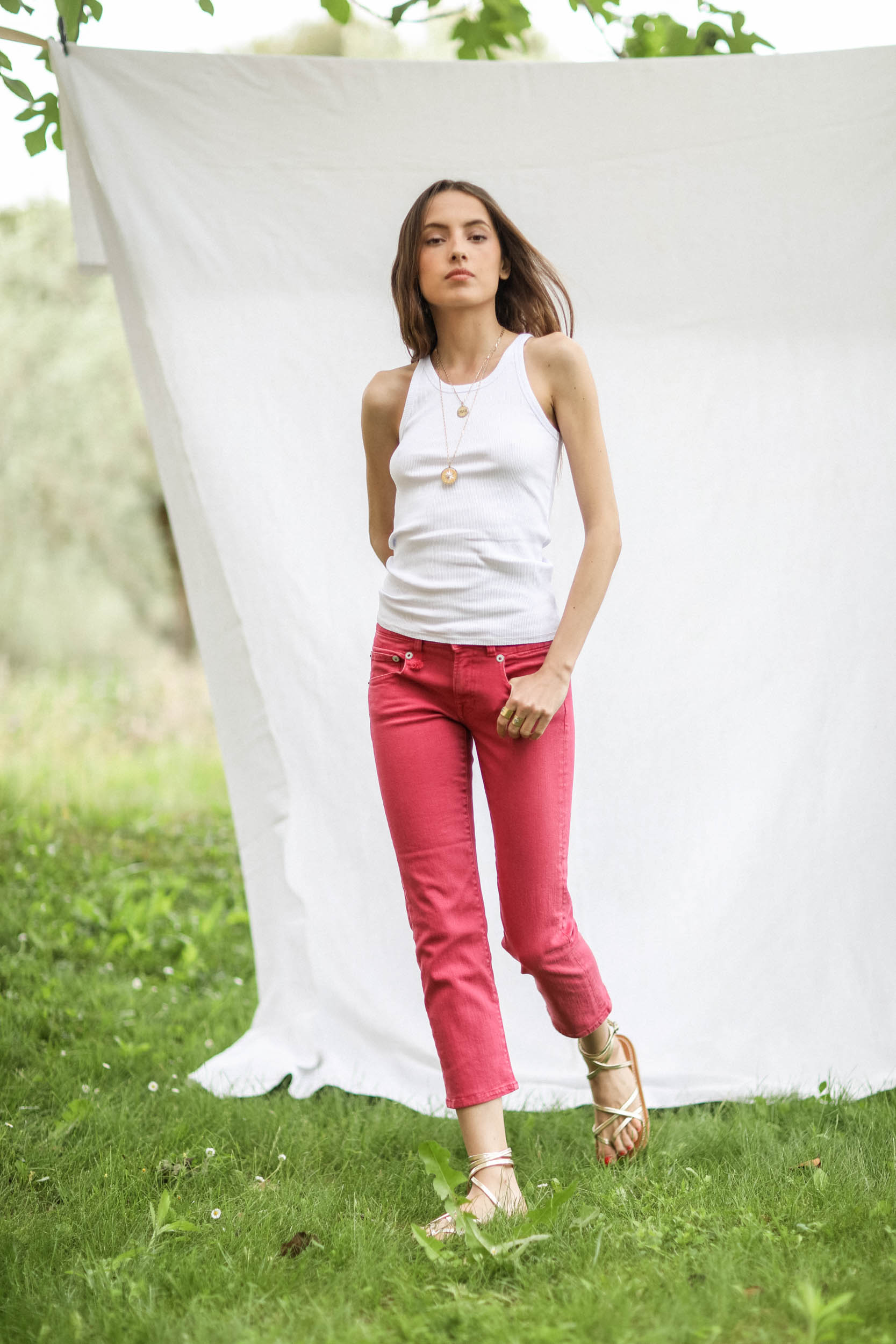 R13 Boy Straight – Vivid Pink