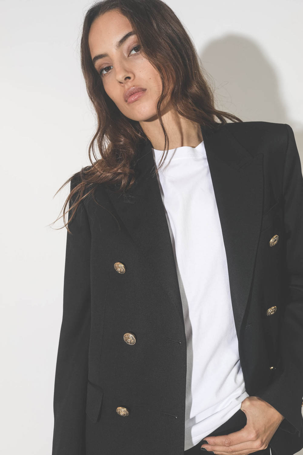 Golden Goose Veste Blazer Diva Noir vue face 