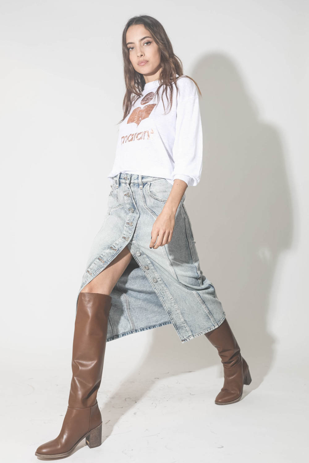 Isabel Marant Etoile Jupe Vandy – Bleu Clair